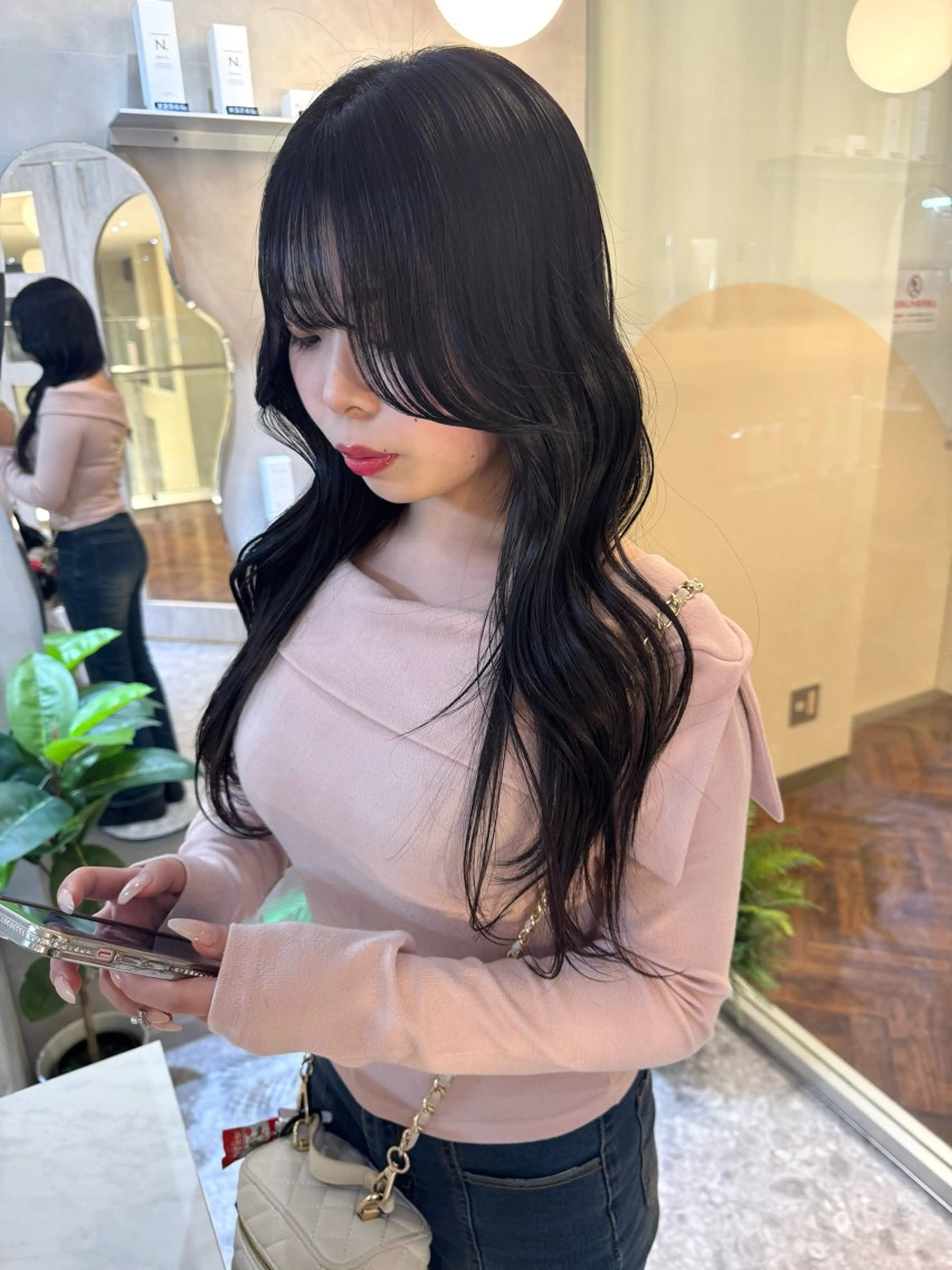 ロング カラー カット ヘアカラー トリートメント 韓国ヘア🇰🇷 松田光里のヘアスタイル