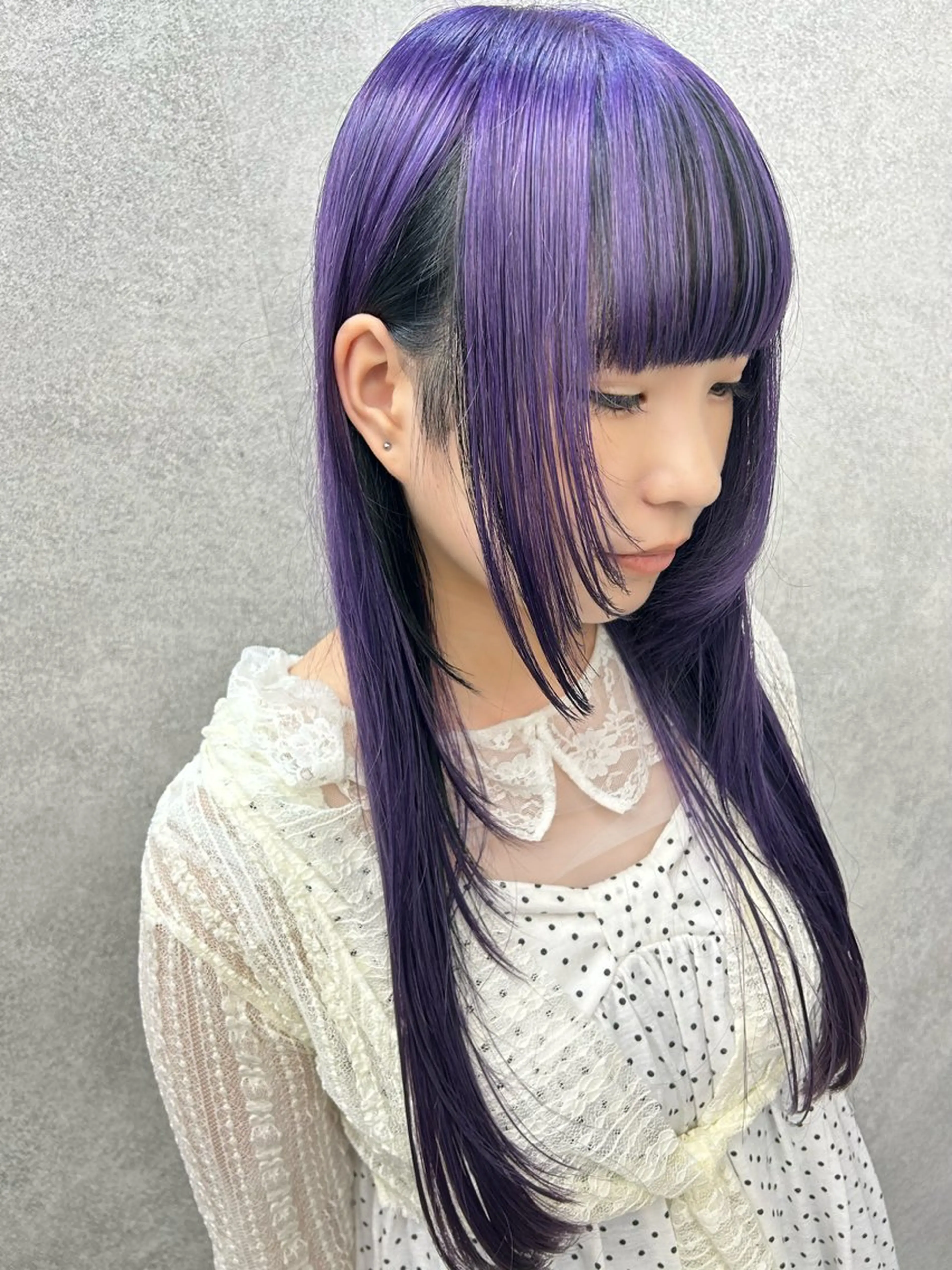 ロング カラー ミストバング ブリーチ ケアブリーチ デザインカラー  フェイスフレーミング ヘアカラー 透明感カラー &ハイトーンカラーのヘアスタイル