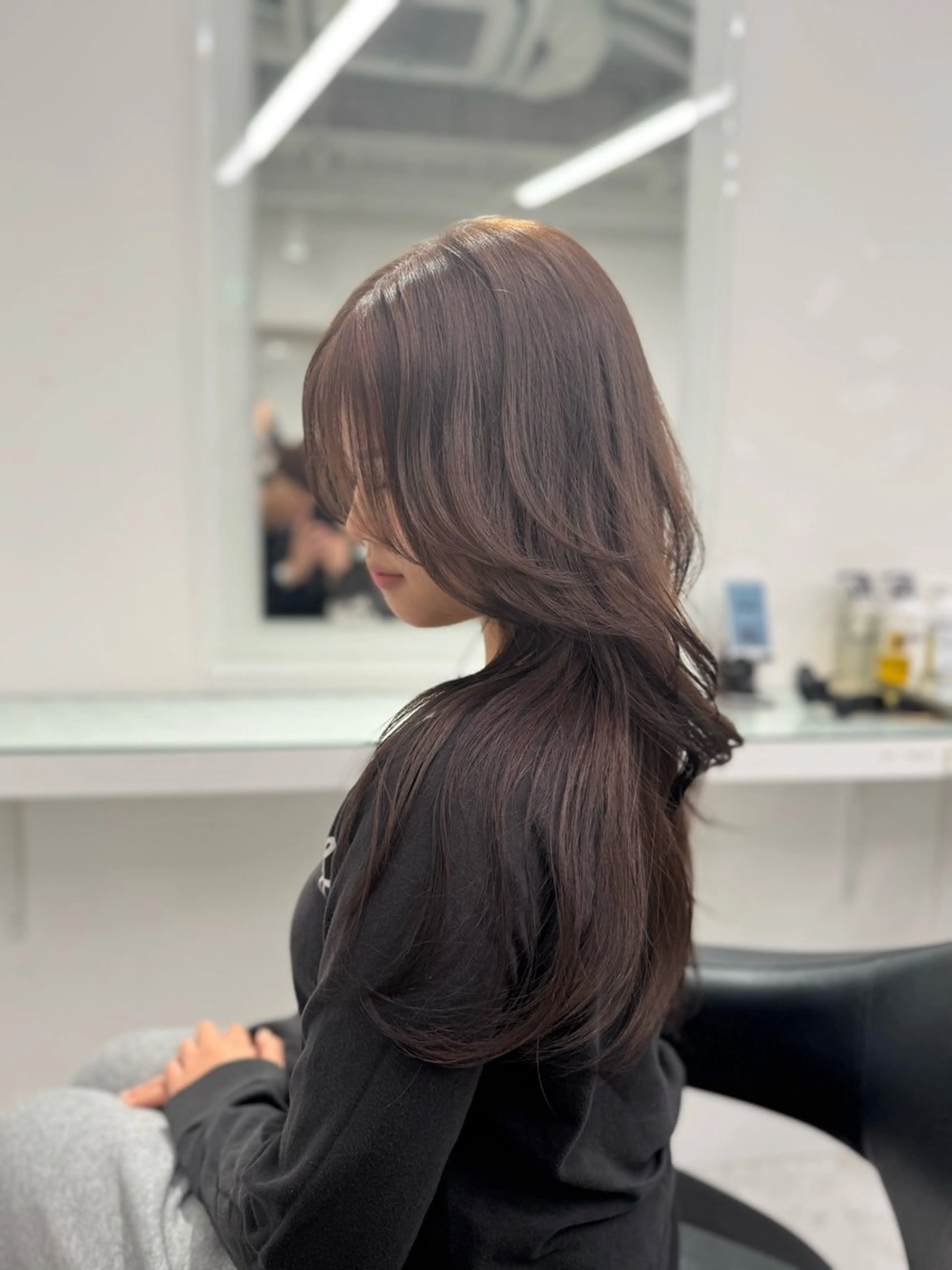 ロング カラー ヘアカラー トリートメント ブリーチなし🤍透明 感カラー🤍しゅうじのヘアスタイル