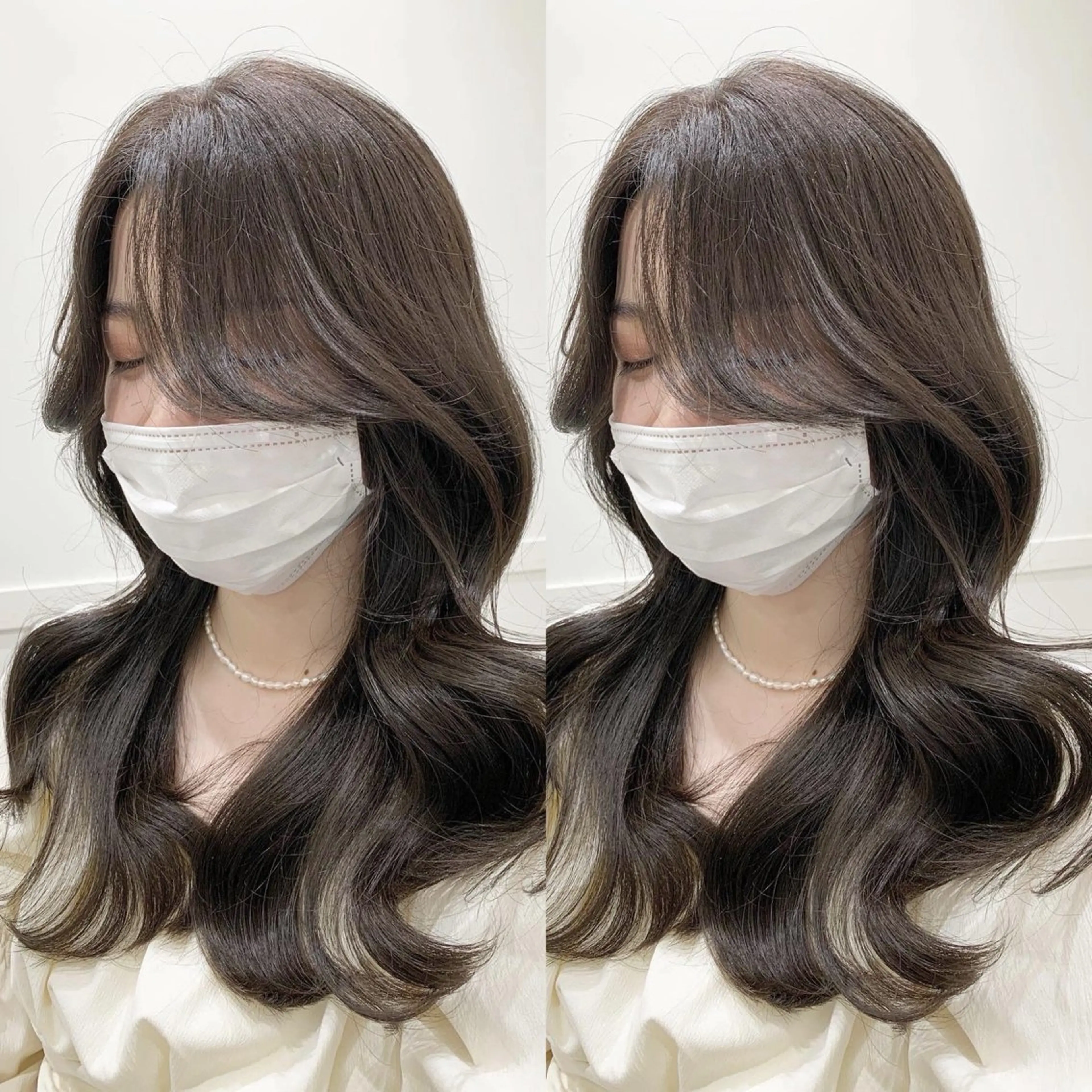 ロング 美髪矯正/韓国/レイ ヤー/髪質改善カラーのヘアスタイル