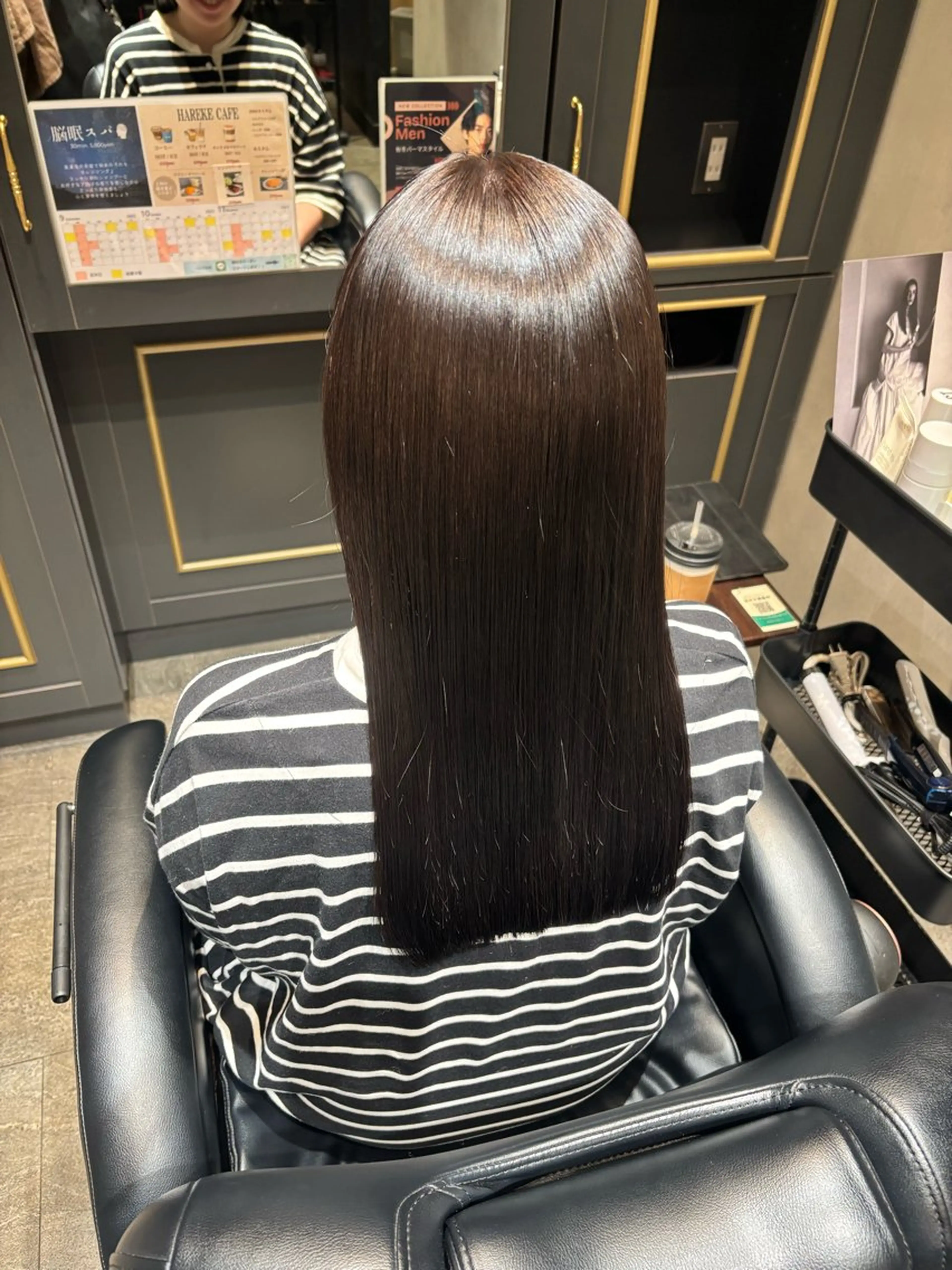 ロング カラー パーマ ストレートパーマ 加藤 愛実のヘアスタイル