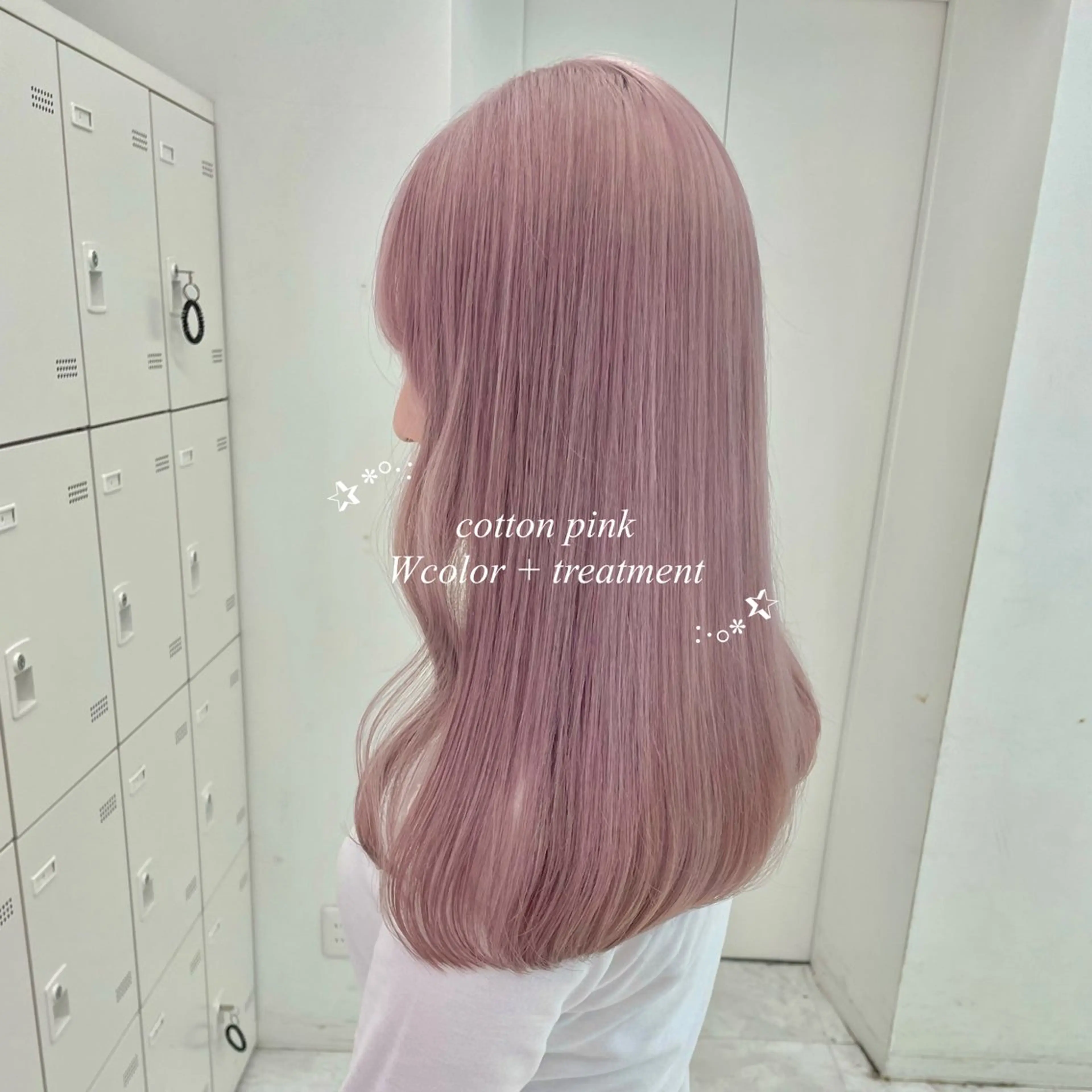 ロング カラー ヘアカラー ヘッドスパ ヘアセット モテガーリー🎀ピン クヘア/SHIONEのヘアスタイル