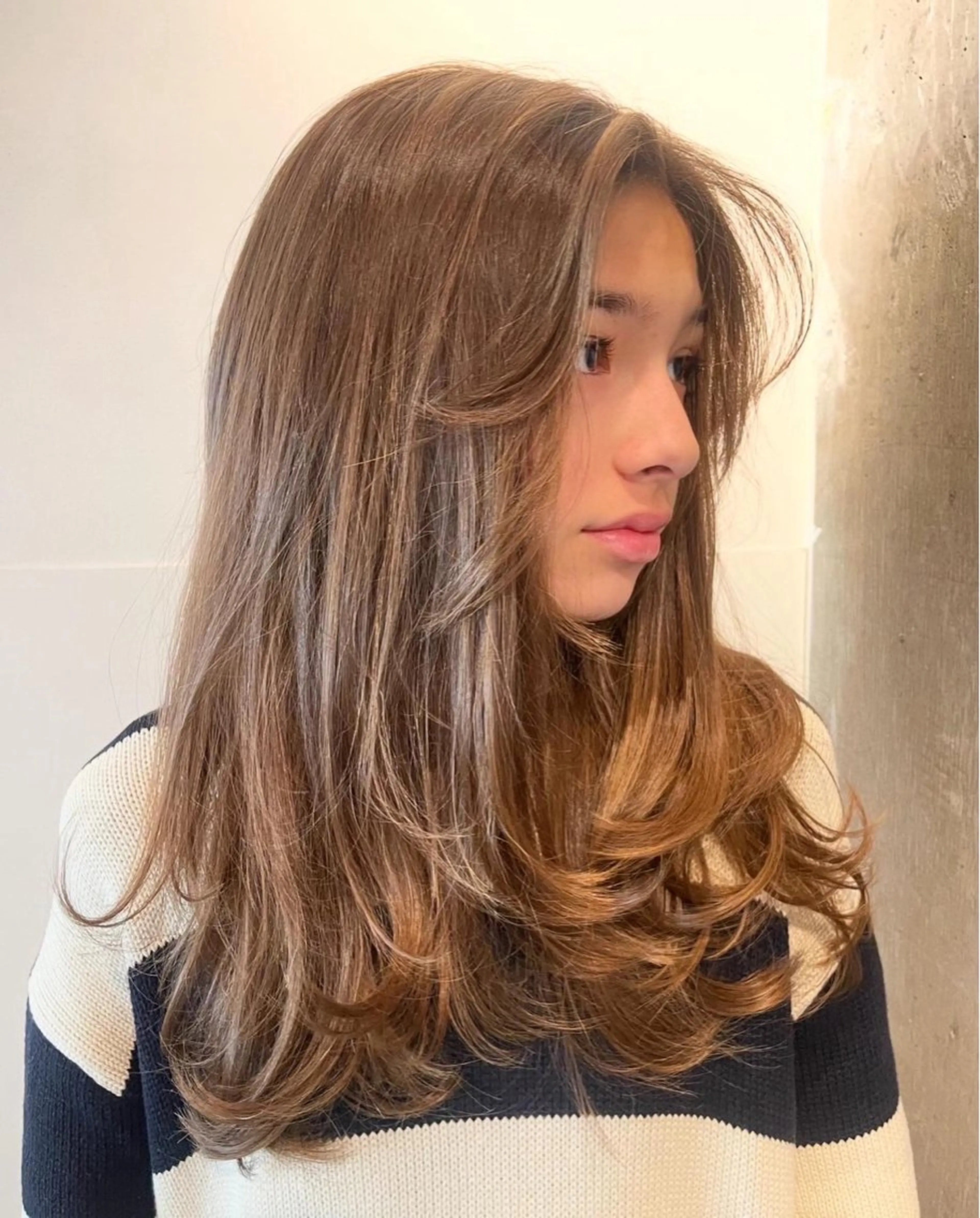 ロング カラー ヘアカラー 🎀咲月🎀レイヤー /暖色透明感カラーのヘアスタイル