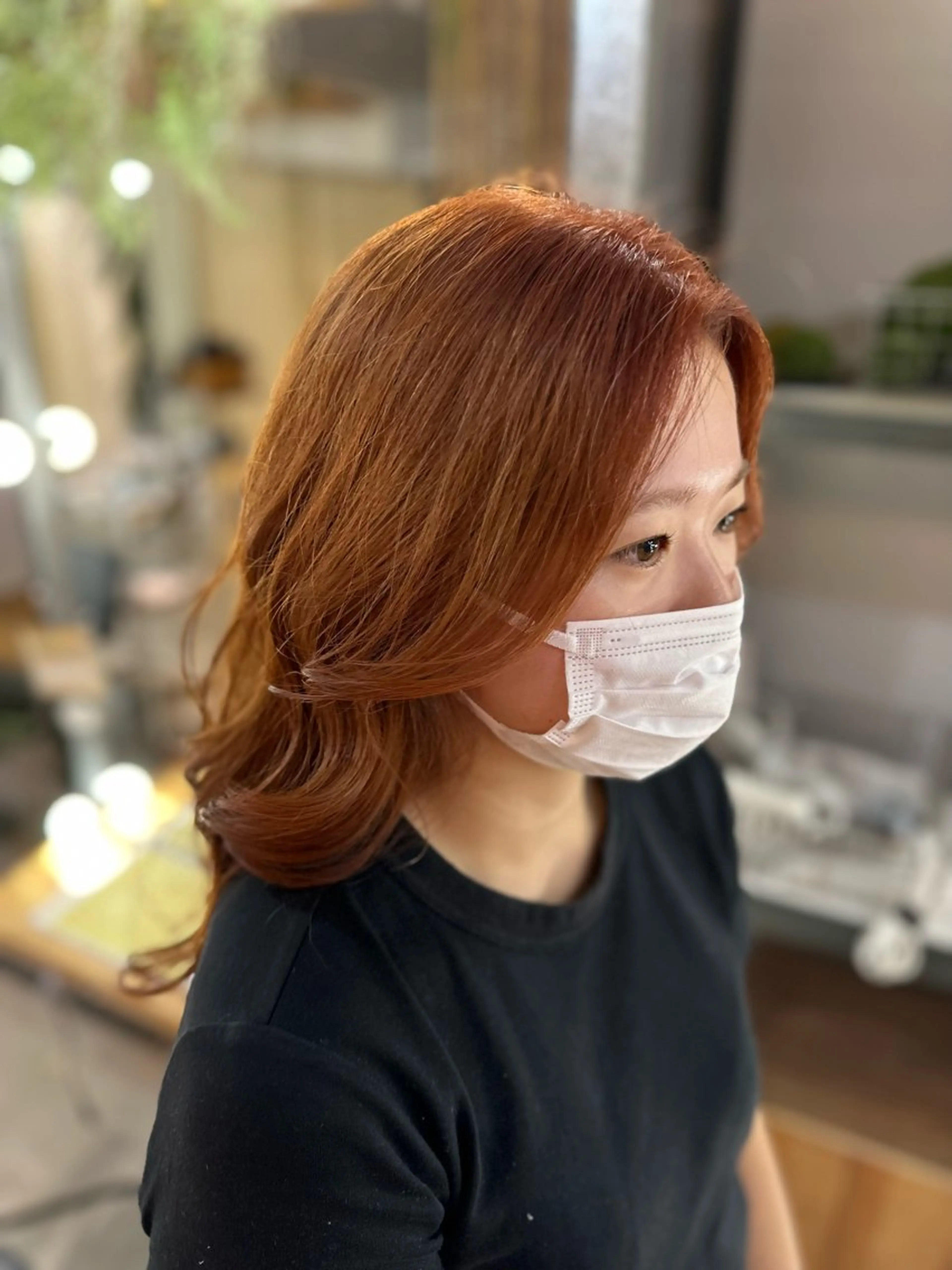 ロング カラー オレンジ 溜 一太のヘアスタイル