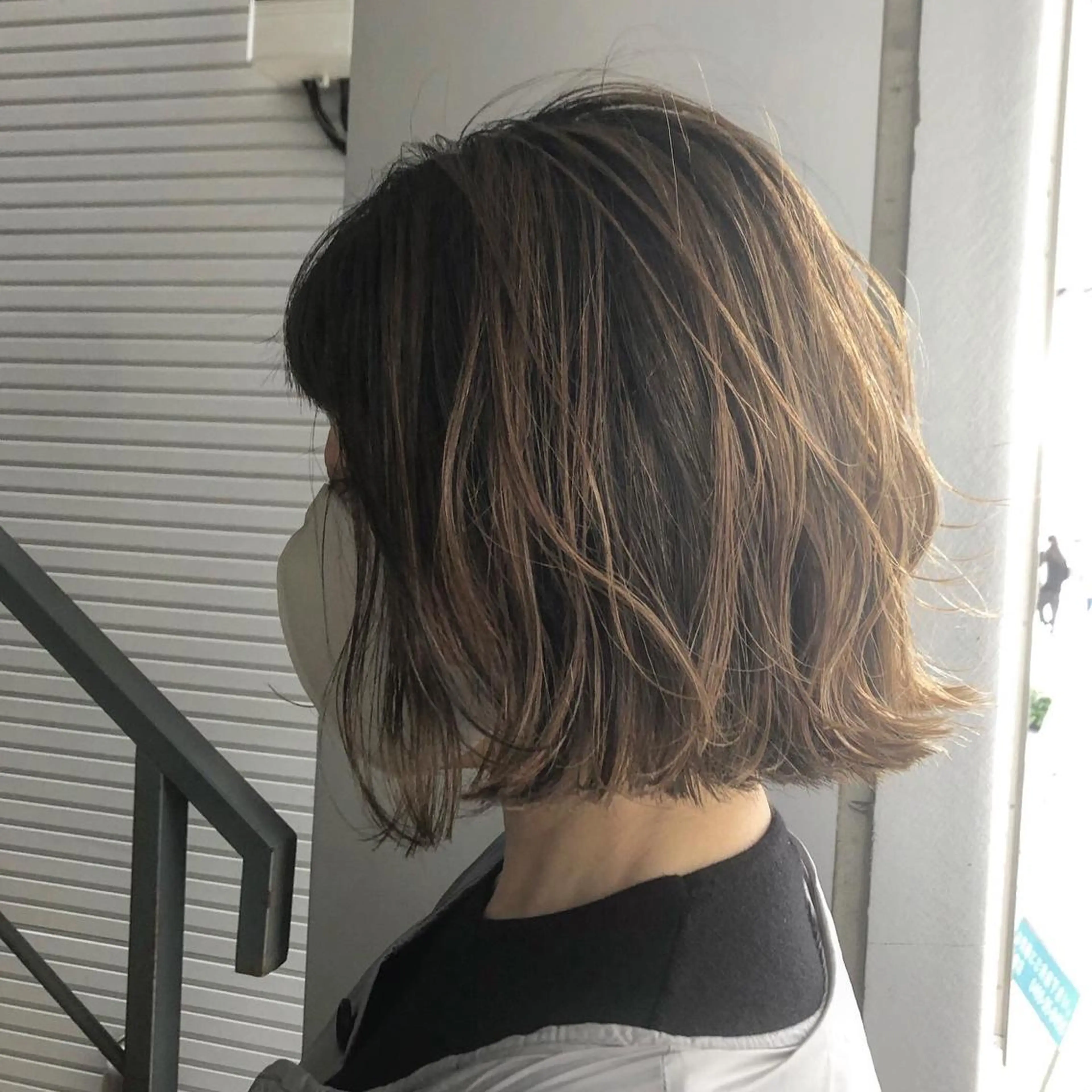 ショート カラー ヘアアレンジ バレイヤージュ グレージュ レイヤーカット 髪の悩みを解決！ 那須達敦のヘアスタイル