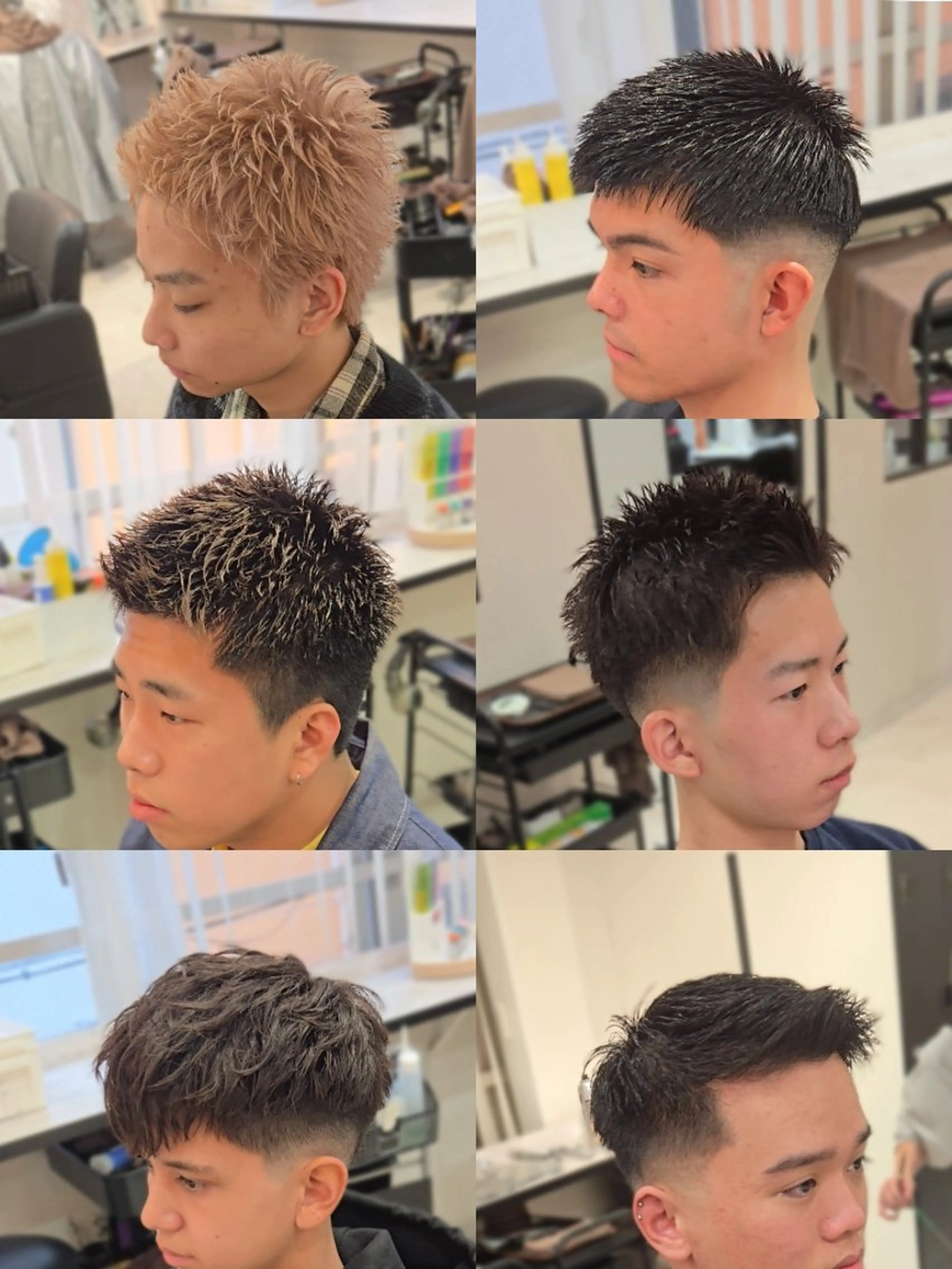 メンズ ショート パーマ カラー メンズブリーチ フェードカット メンズパーマ ブリーチ 卒業式のヘアスタイル カット ヘアセット Lapis 名古屋駅前店所属・LEN名古屋/パーマ メンズ特化美容師のヘアスタイル