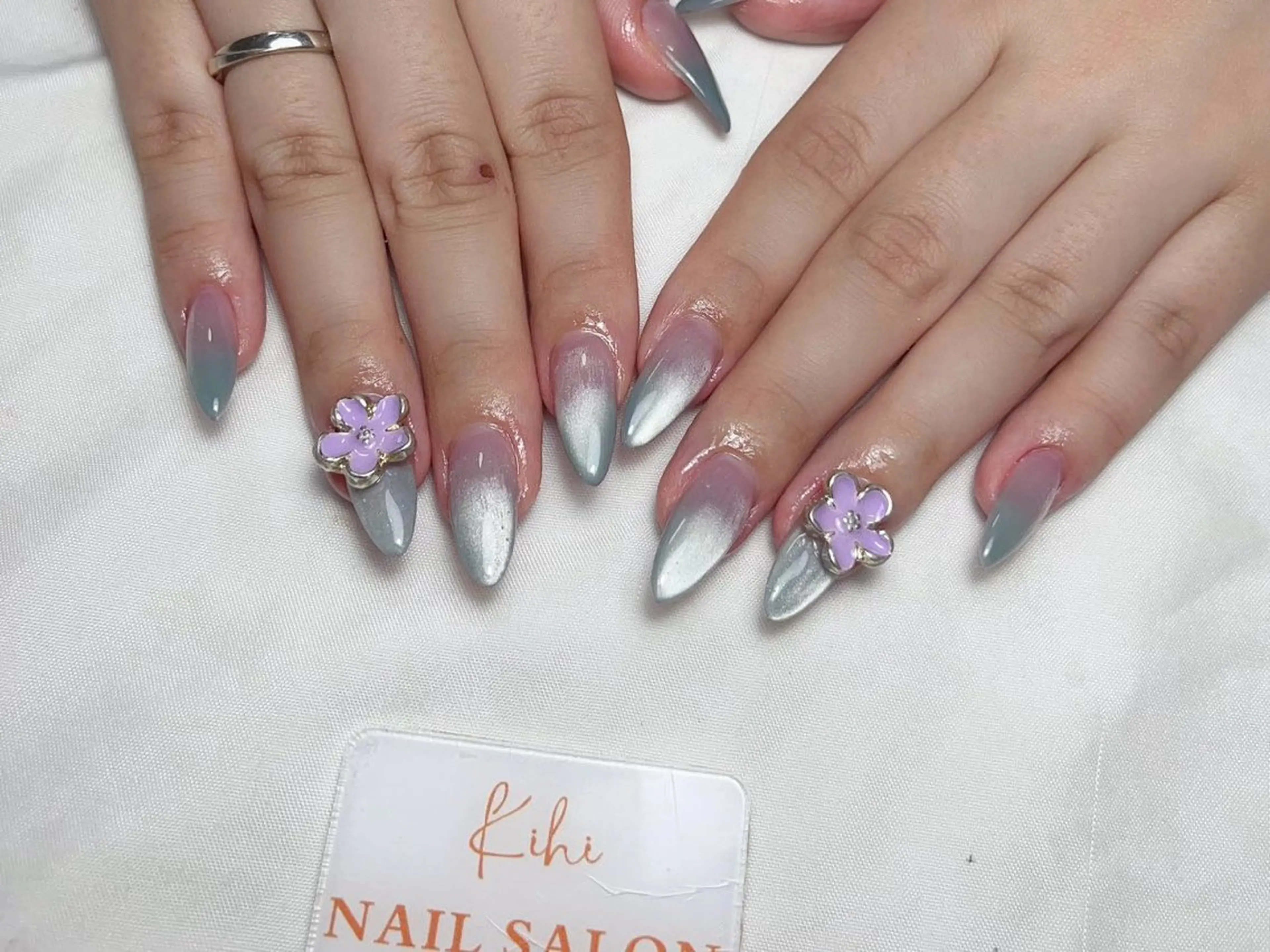 ネイル アートネイル フレンチネイル ジェルネイル グラデーション 韓国ネイル ハンドネイル Nail Salon Kihi さくらのネイルデザイン