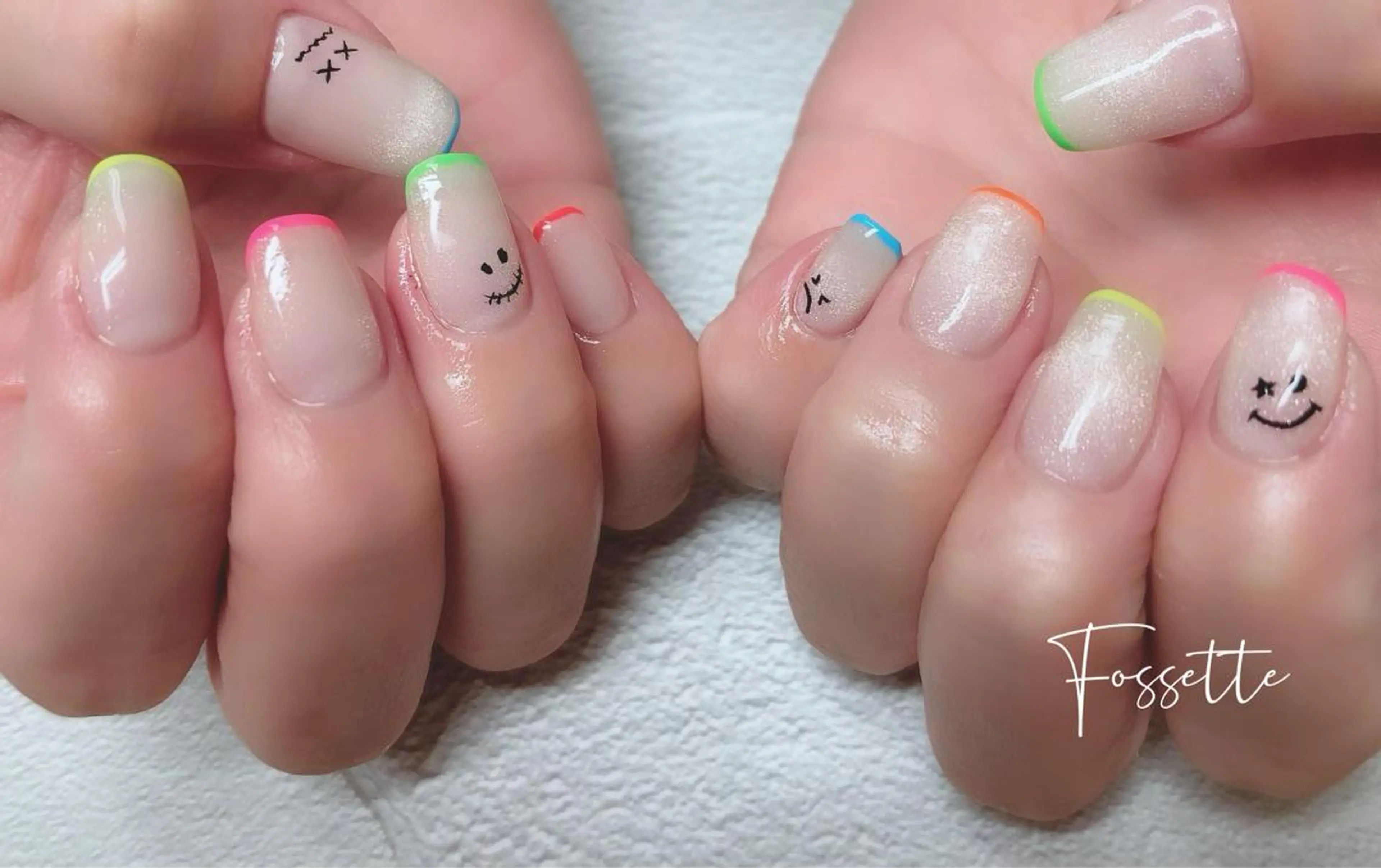 ネイル フレンチネイル マグネットネイル nailsalon Fossetteのネイルデザイン
