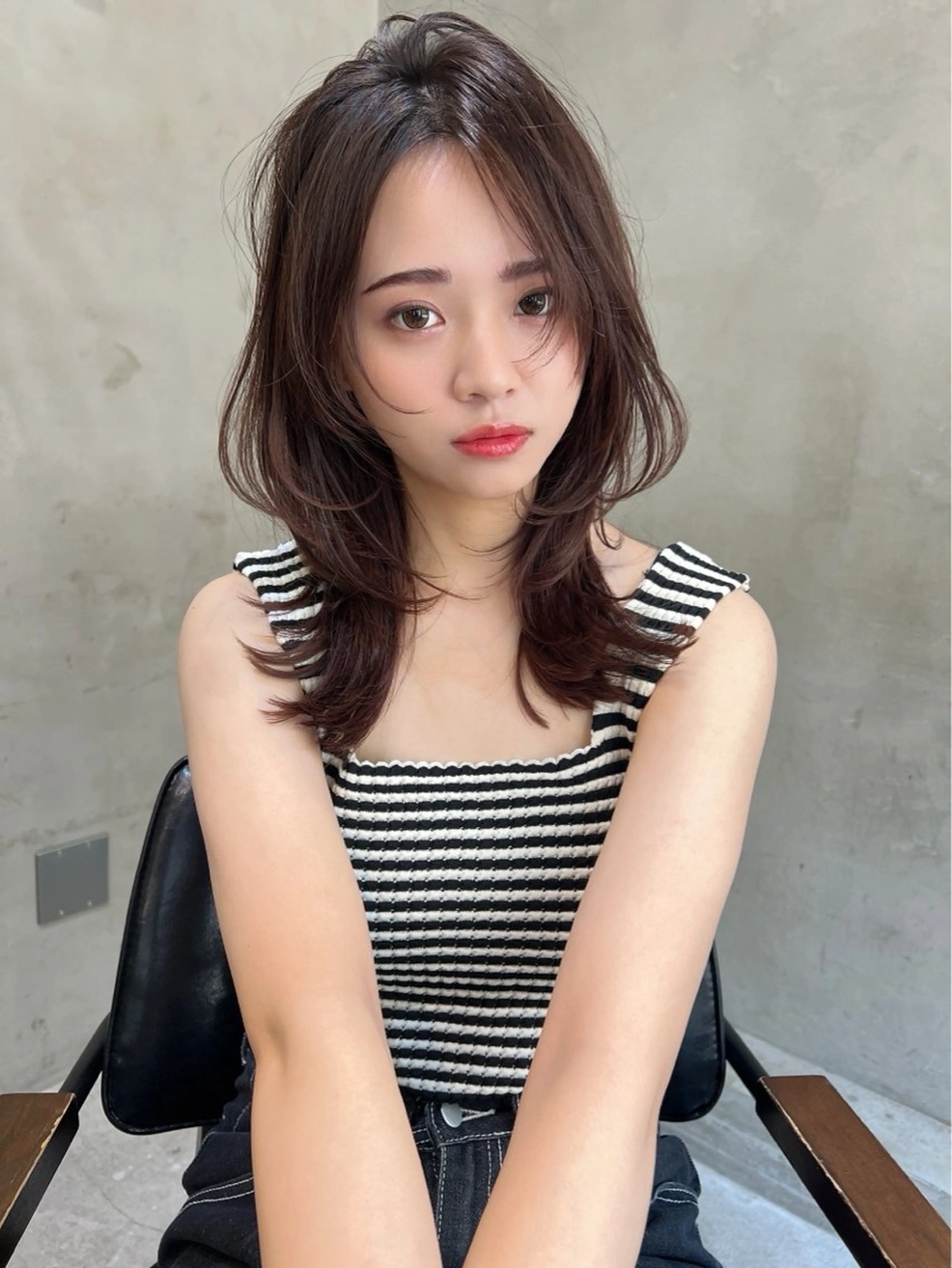 ミディアム ヘアカラー 五川 懸心のヘアスタイル