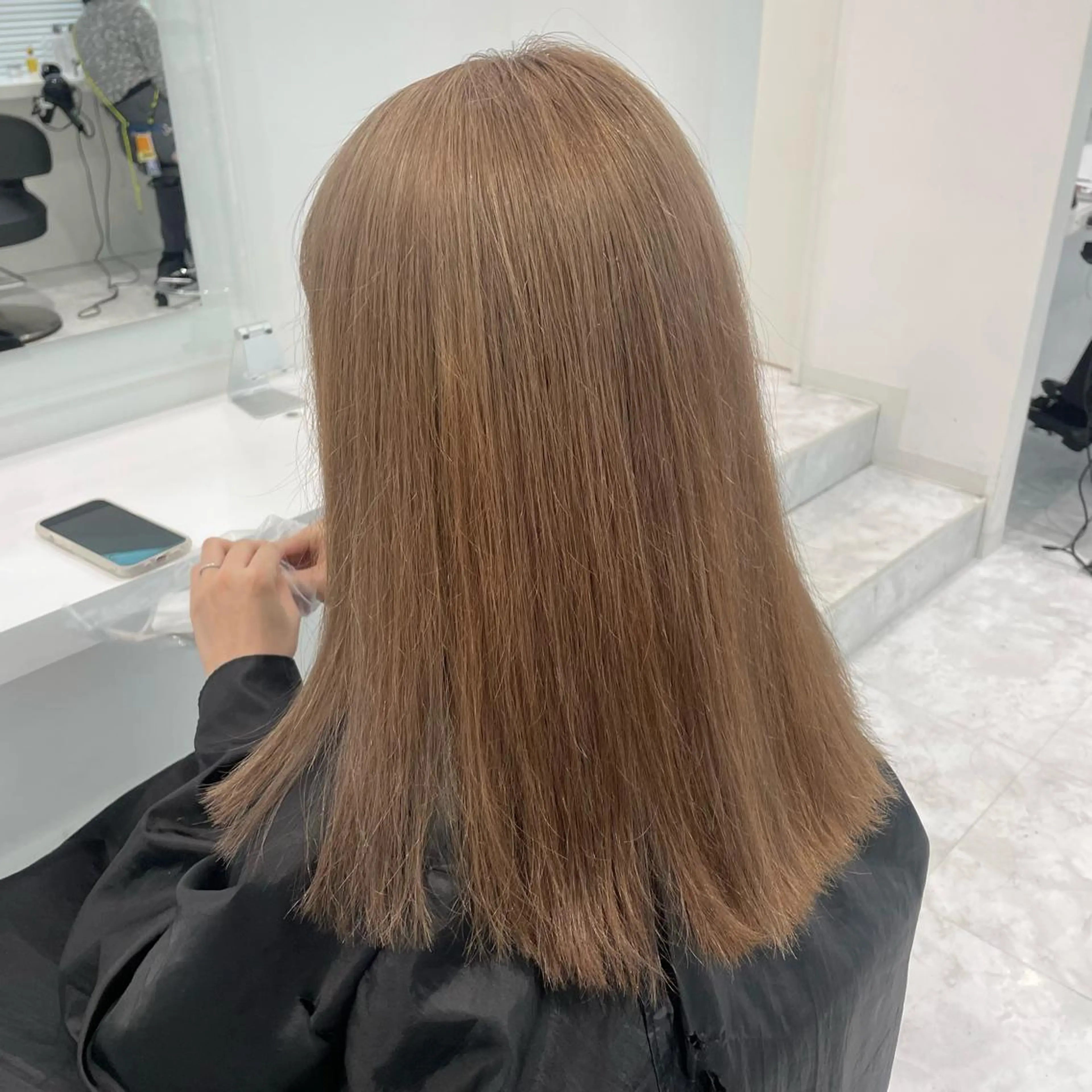 ミディアム ヘアカラー トリートメント ヘッドスパ ヘアセット 大人っぽ上品🤍韓国 レイヤー🤍ふうがのヘアスタイル