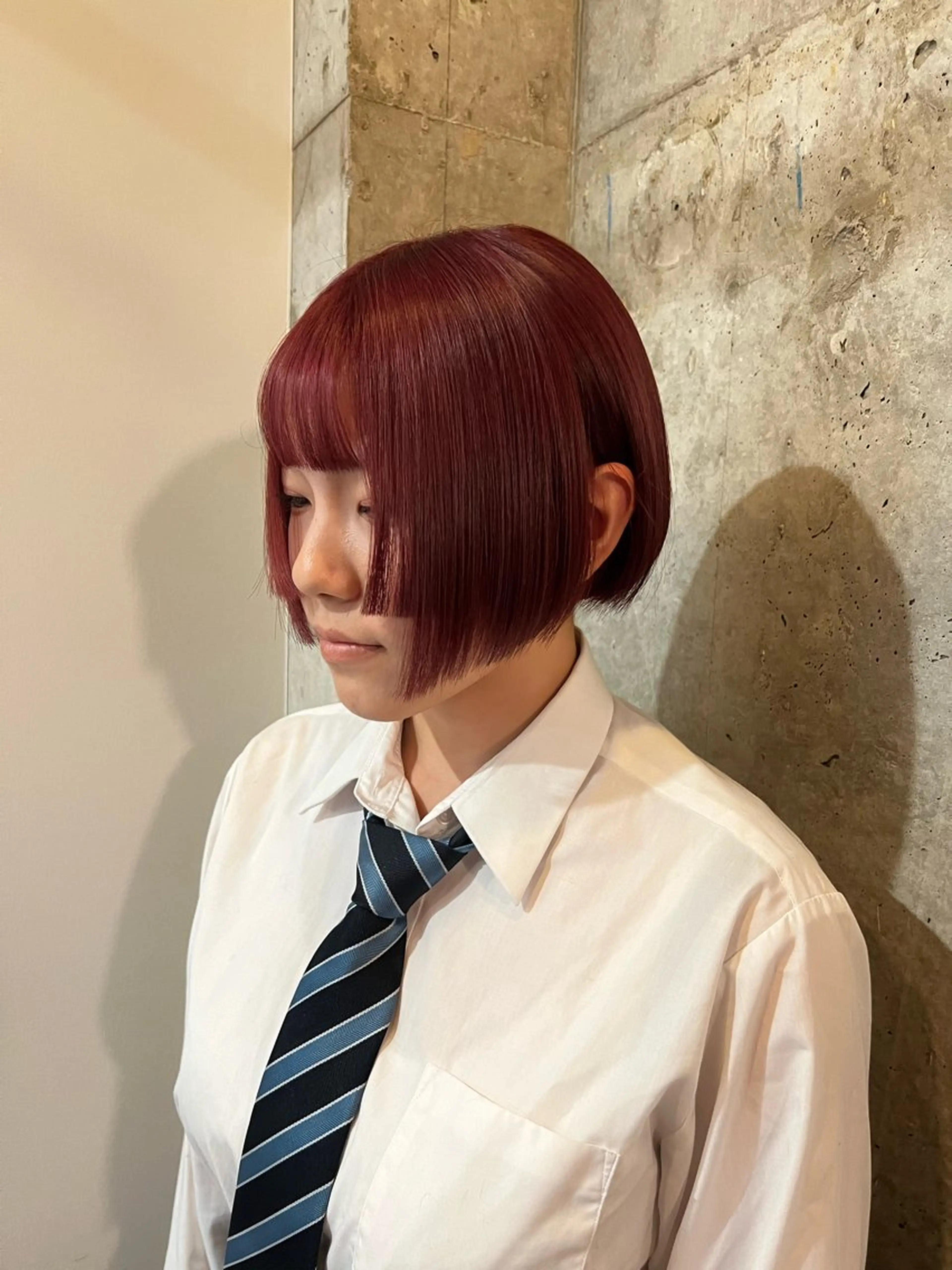 ショート カラー アッシュ ベージュカラー ブリーチ ブラウンカラー 透明感カラー カット 📀暖色ボブ/ ハイトーン🍅まあやのヘアスタイル