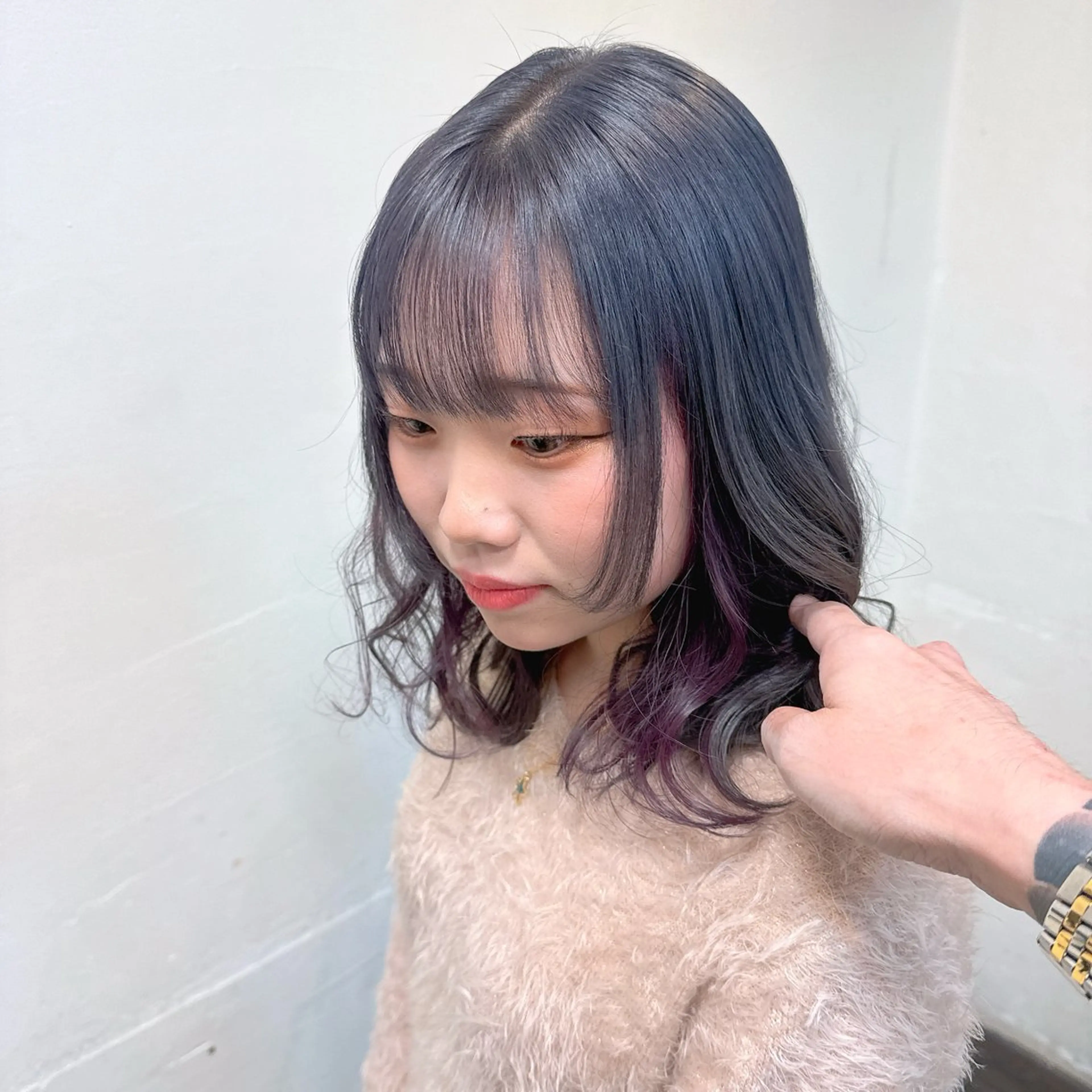 セミロング カラー ブリーチ ケアブリーチ ダークグレー ダブルカラー イヤリングカラー Lilith 【リリス】のその他イメージ