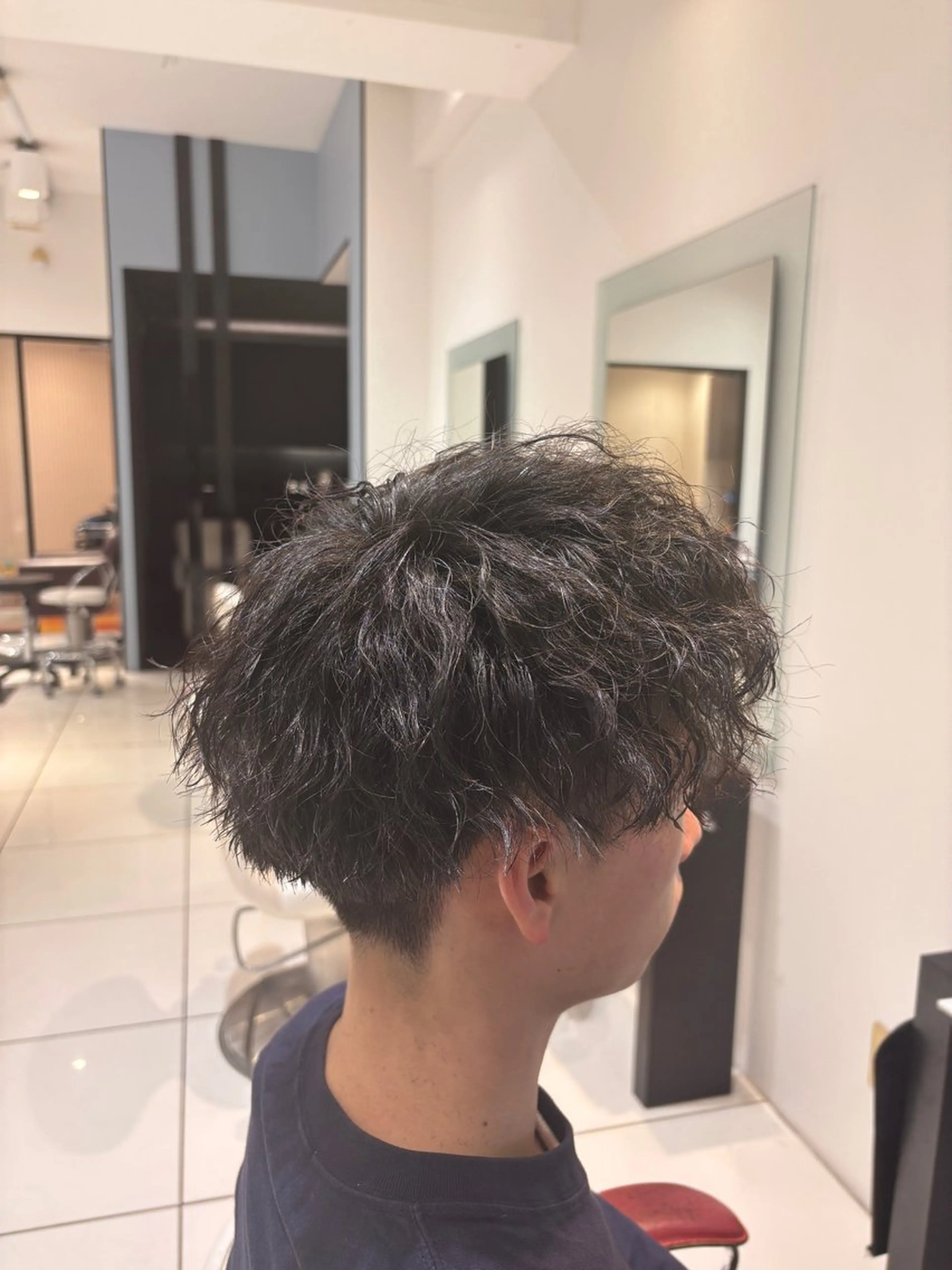 パーマ メンズ カット パーマ 🫧透明感カラー🫧 mana🫧のヘアスタイル