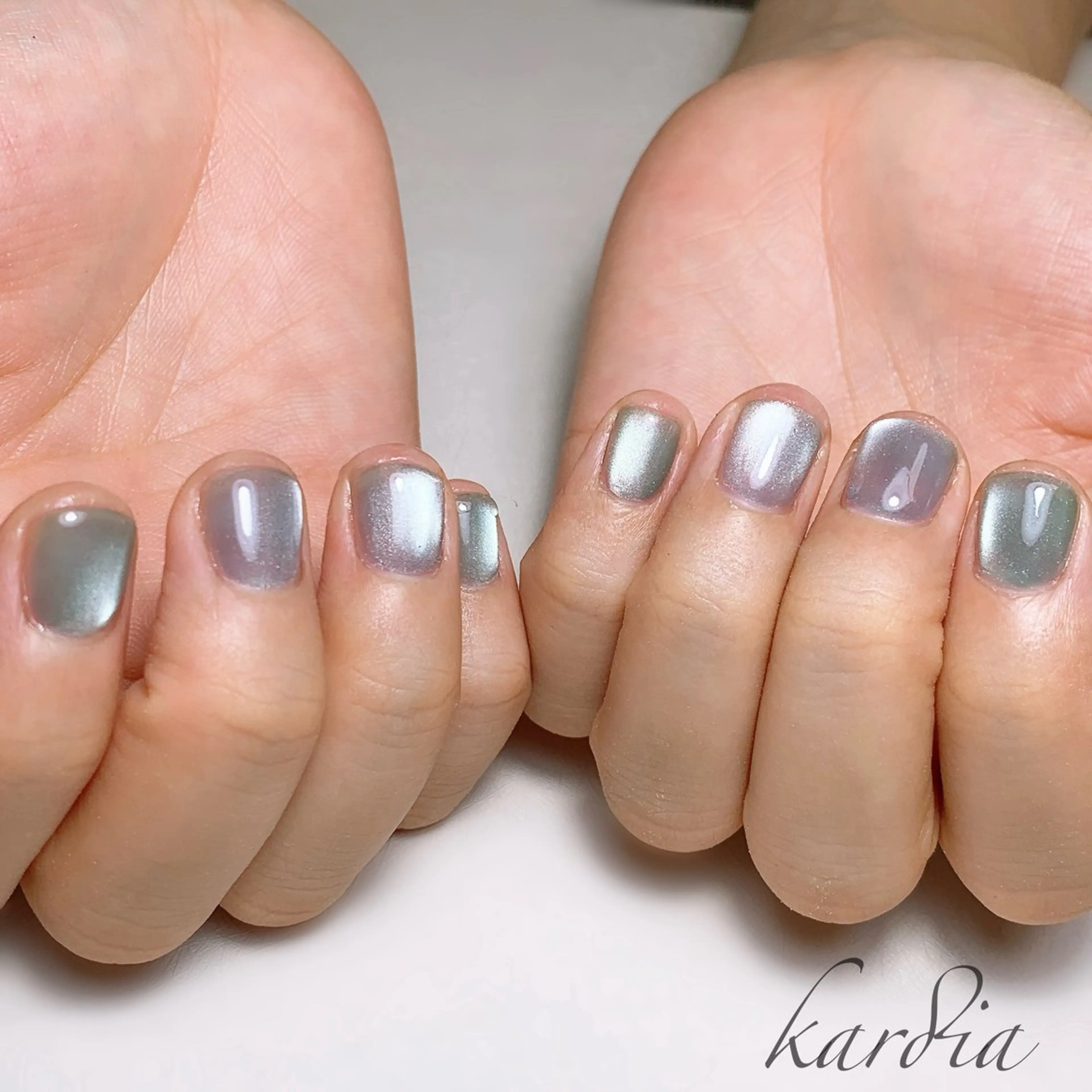 ネイル ハンドネイル καρδιά -ｶﾙﾃﾞｨｱ-のネイルデザイン