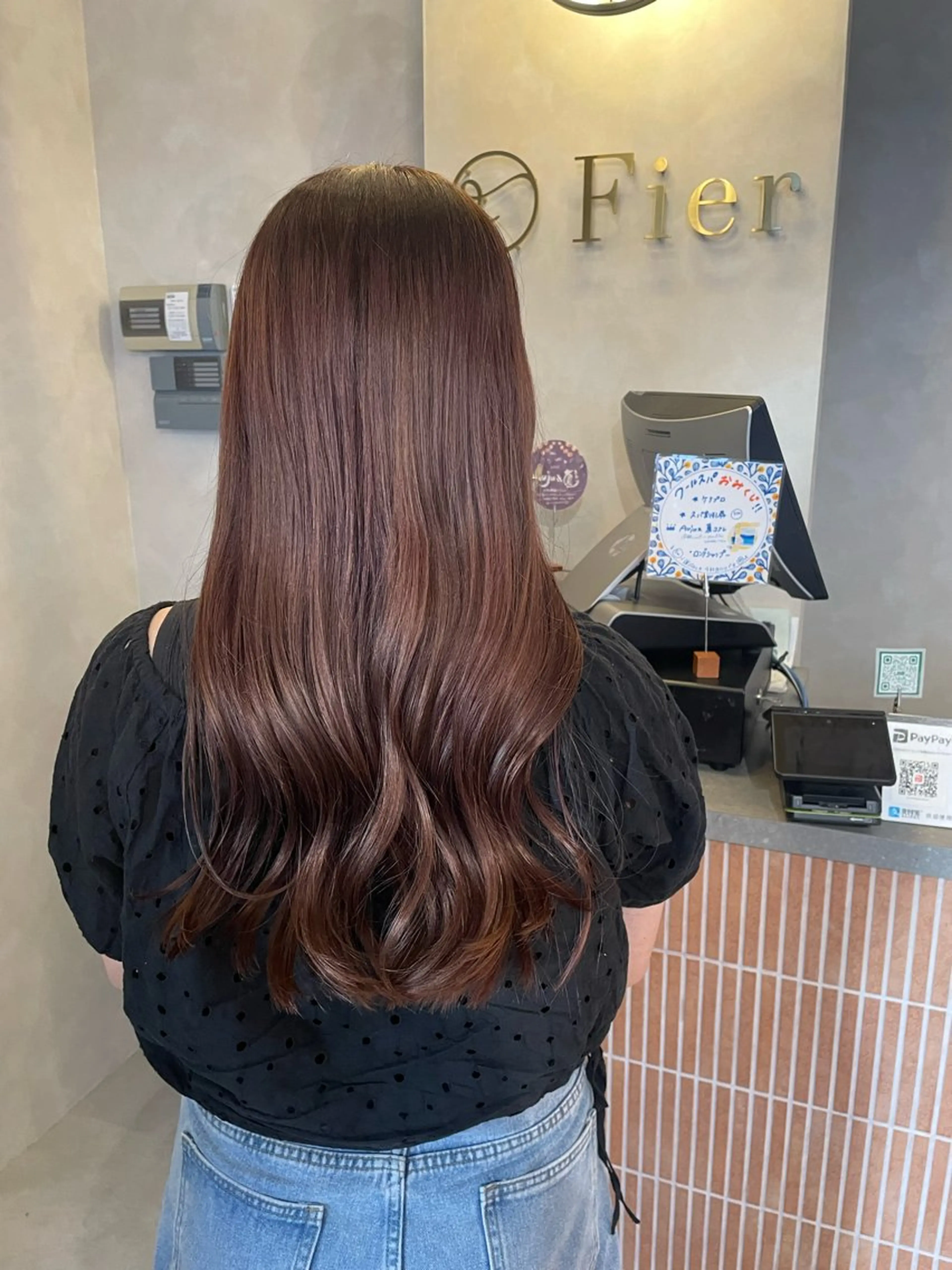 ロング カラー ブラウンカラー チョコレートブラウン 透明感カラー 髪質改善 トリートメント カット ヘアカラー トリートメント イヌマル アユ / Fier umedaのヘアスタイル