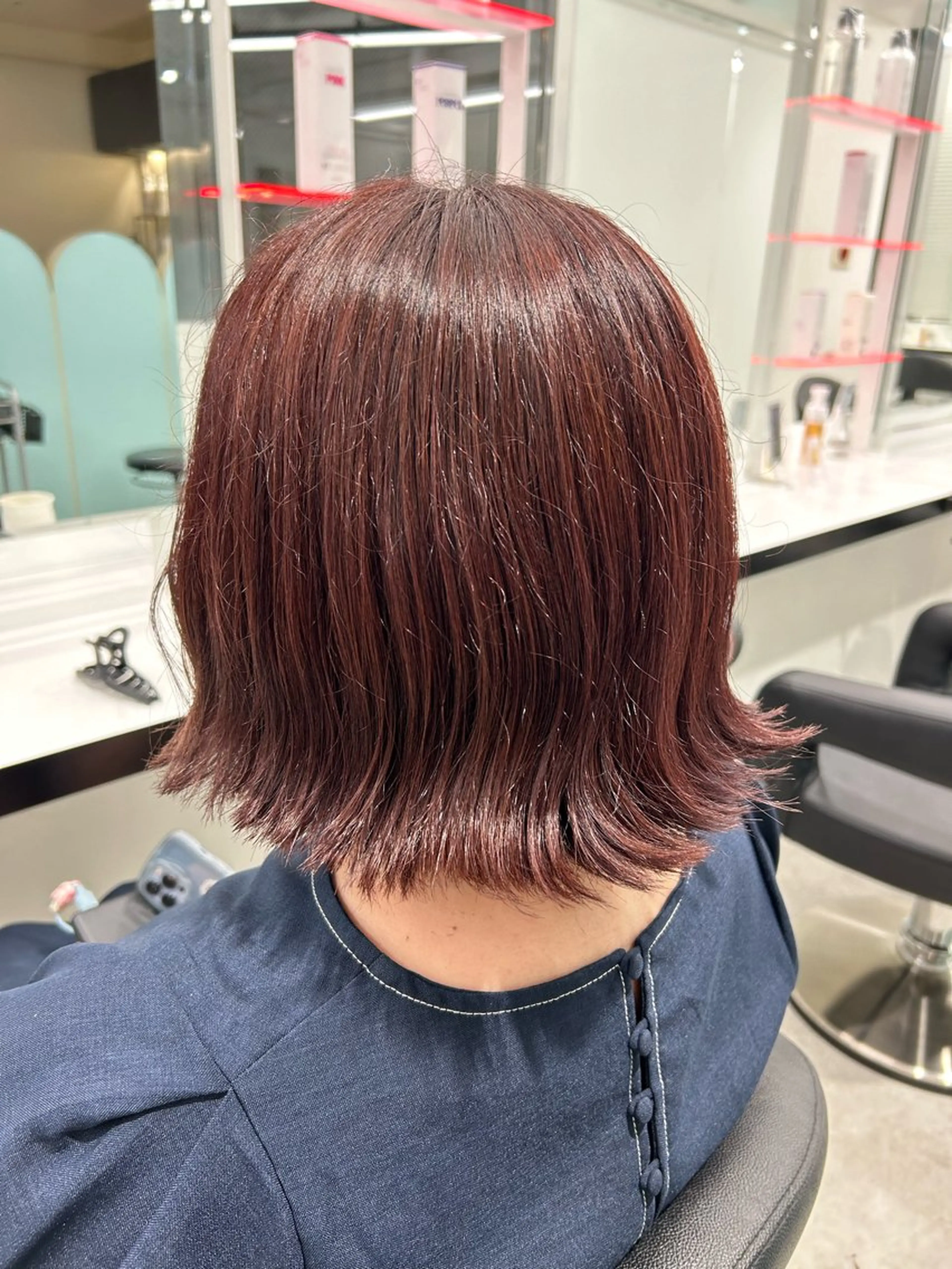 ミディアム カラー 韓国レディヘア🤍 暗髪🤍miraiのヘアスタイル