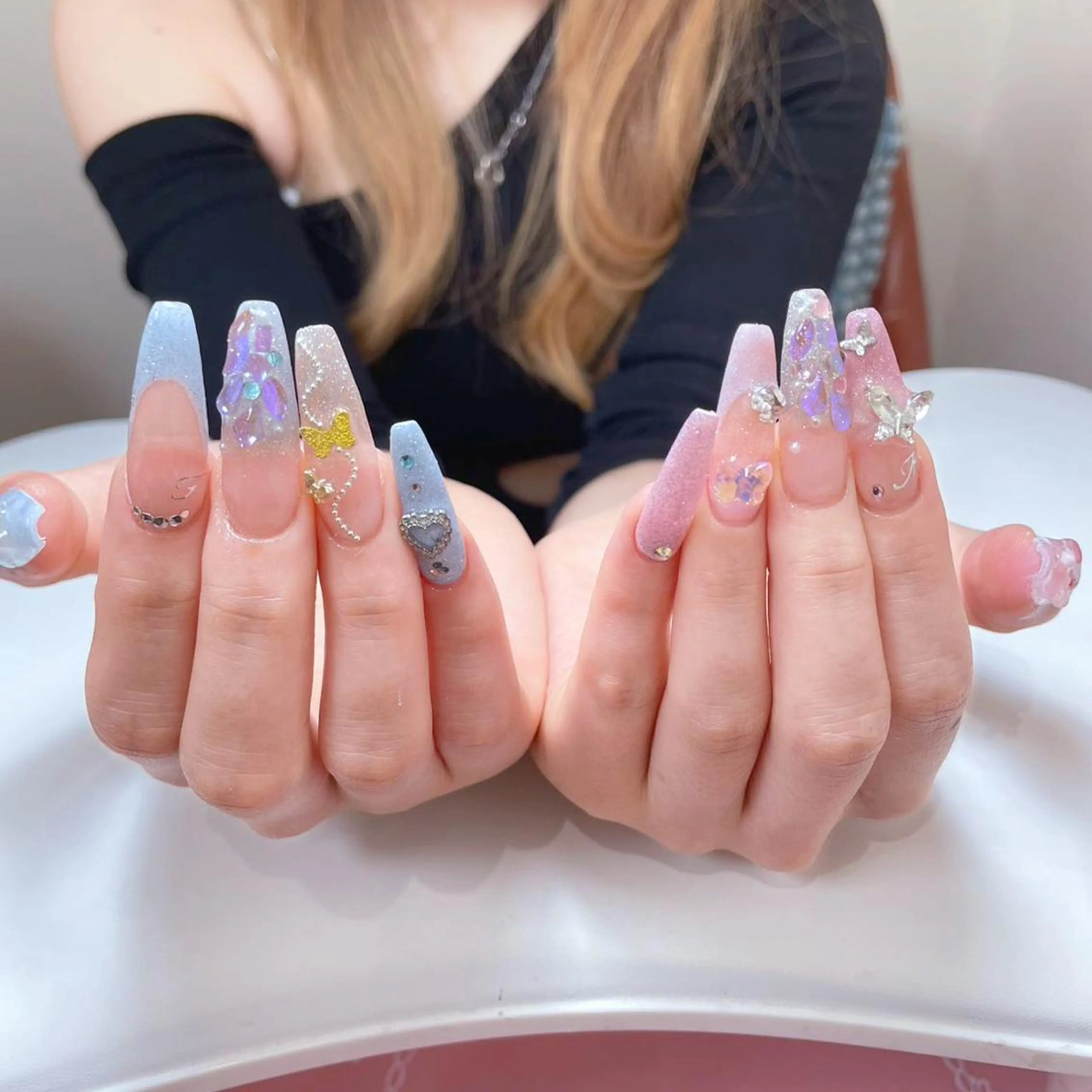 ネイル ネイルチップオーダー オーロラ ワンホンネイル 韓国 キラキラ イベント ee0ee16afd89967b0e02865b2c0456