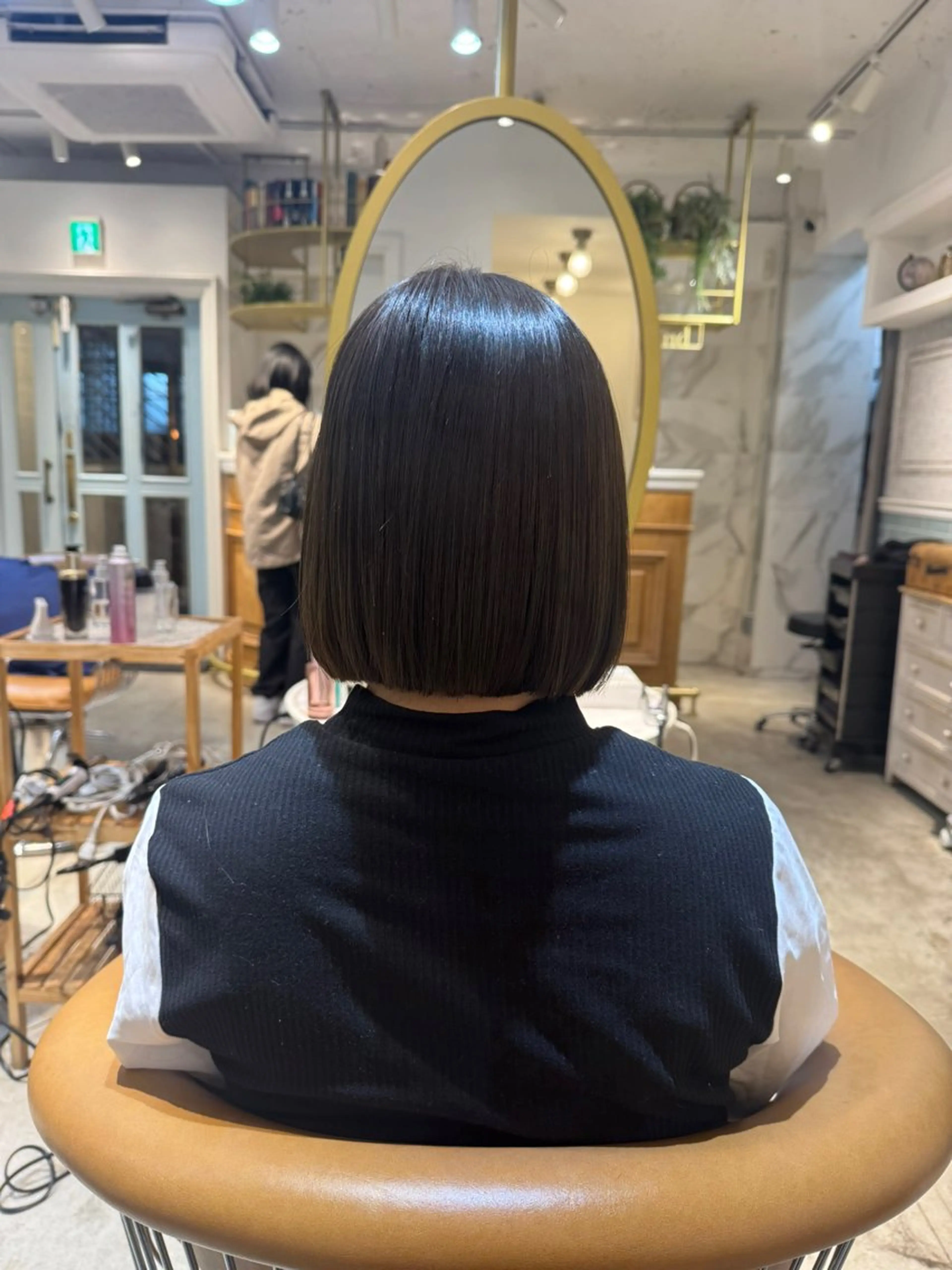 ミディアム ボブ 髪質改善 縮毛矯正 カット ヘアカラー トリートメント ヘアセット 髪質改善/ボブ /韓国/erikoのヘアスタイル