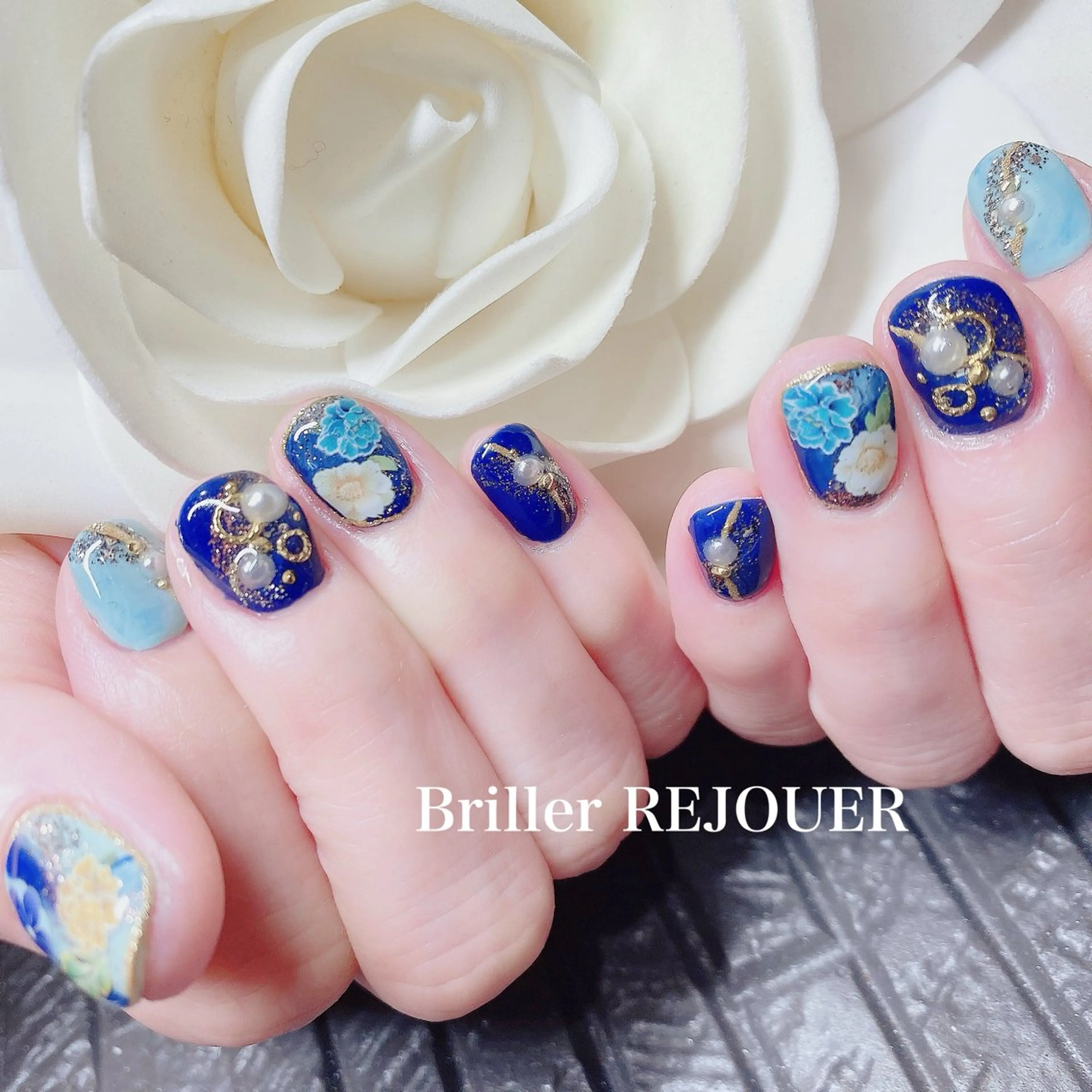 ネイル ジェルネイル ショートネイル シンプルネイル ネイルサロン&ネイルスクール Briller-REJOUER 【ブリエ・レジュール】所属・Briller Rieのネイルデザイン