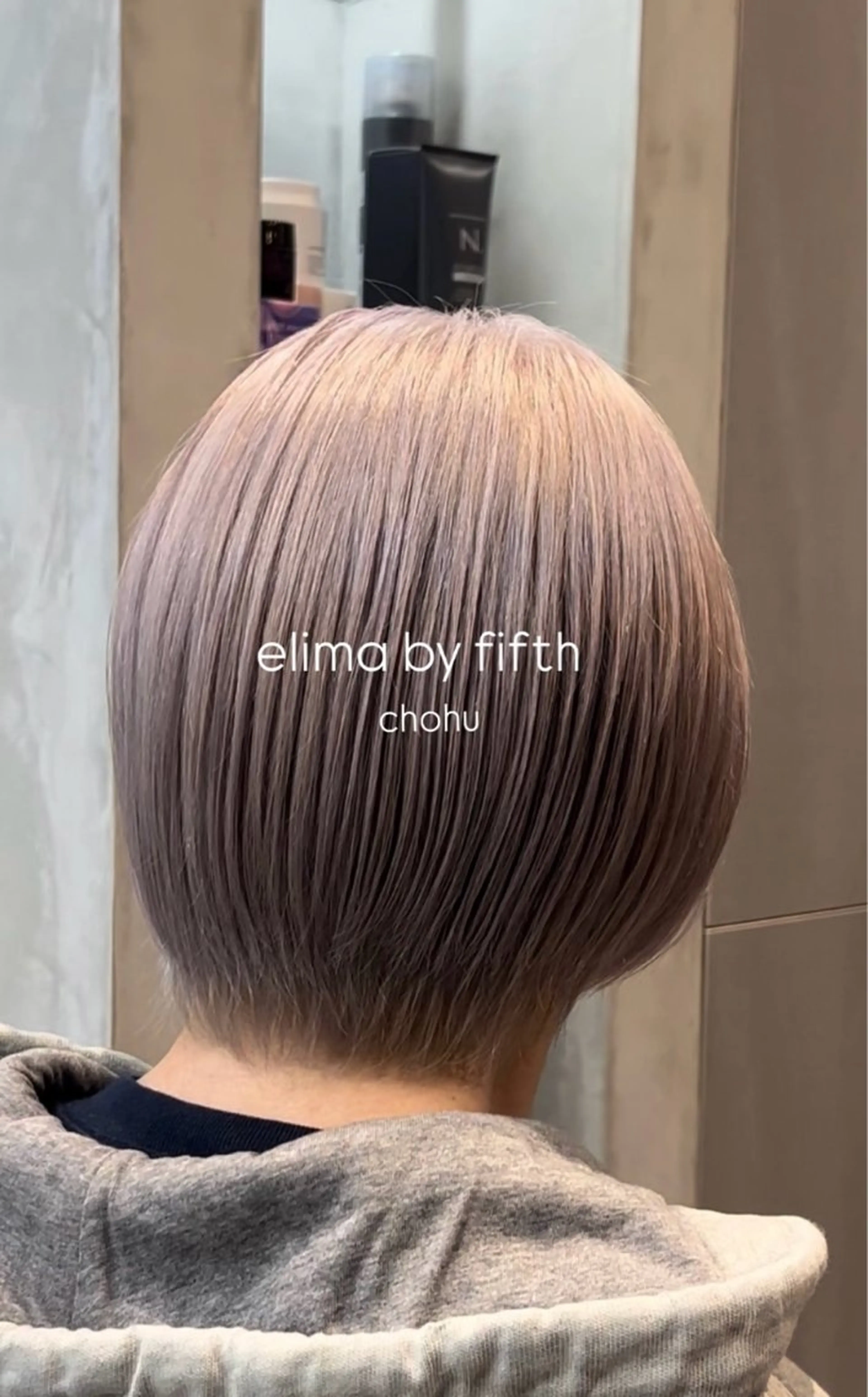 ショート カラー ヘアカラー トリートメント しずく🤍🧸 / fifthパーマのヘアスタイル