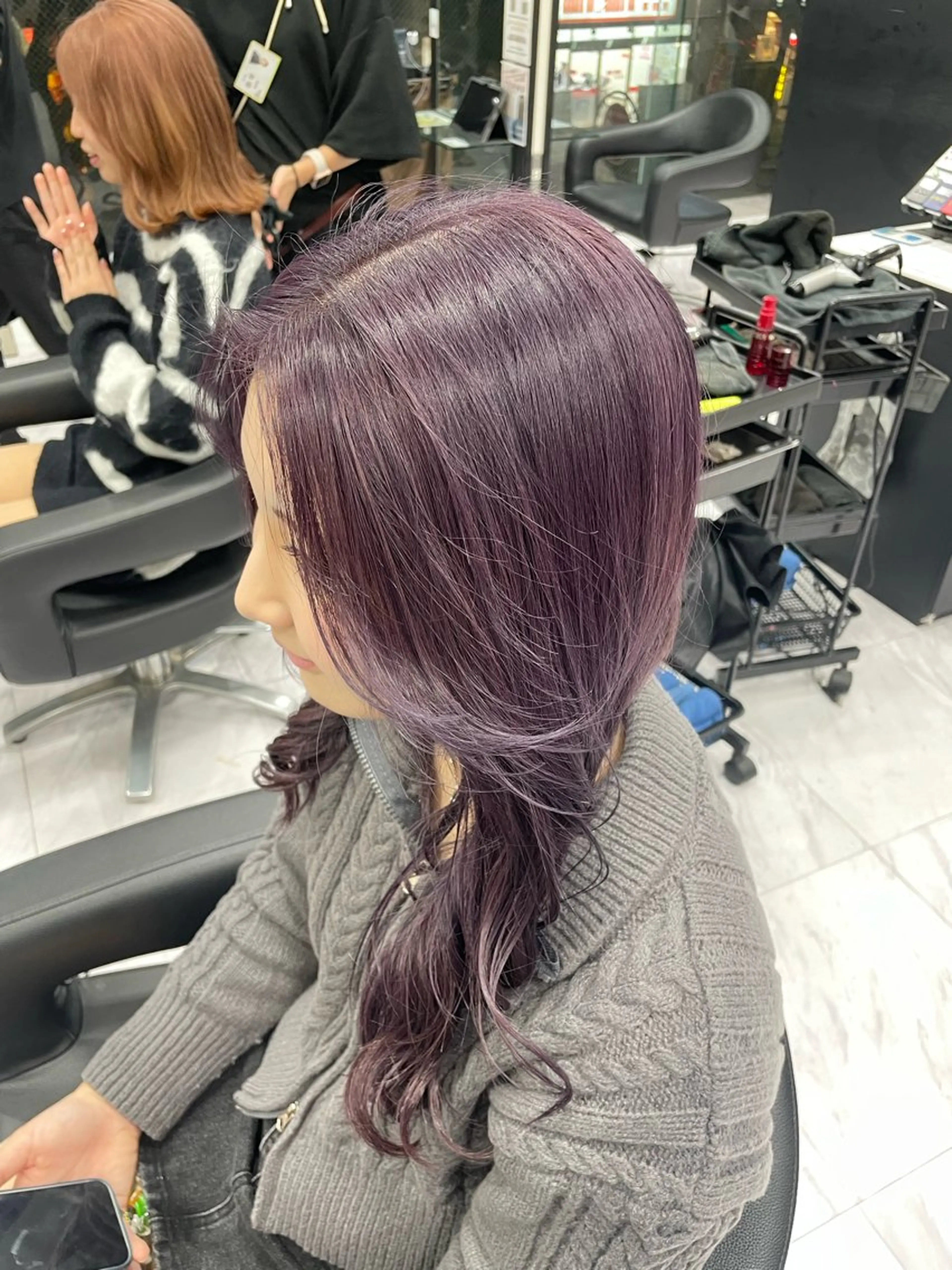 ロング カラー 🐥くまがい💛 ダブルカラー／パーマのヘアスタイル