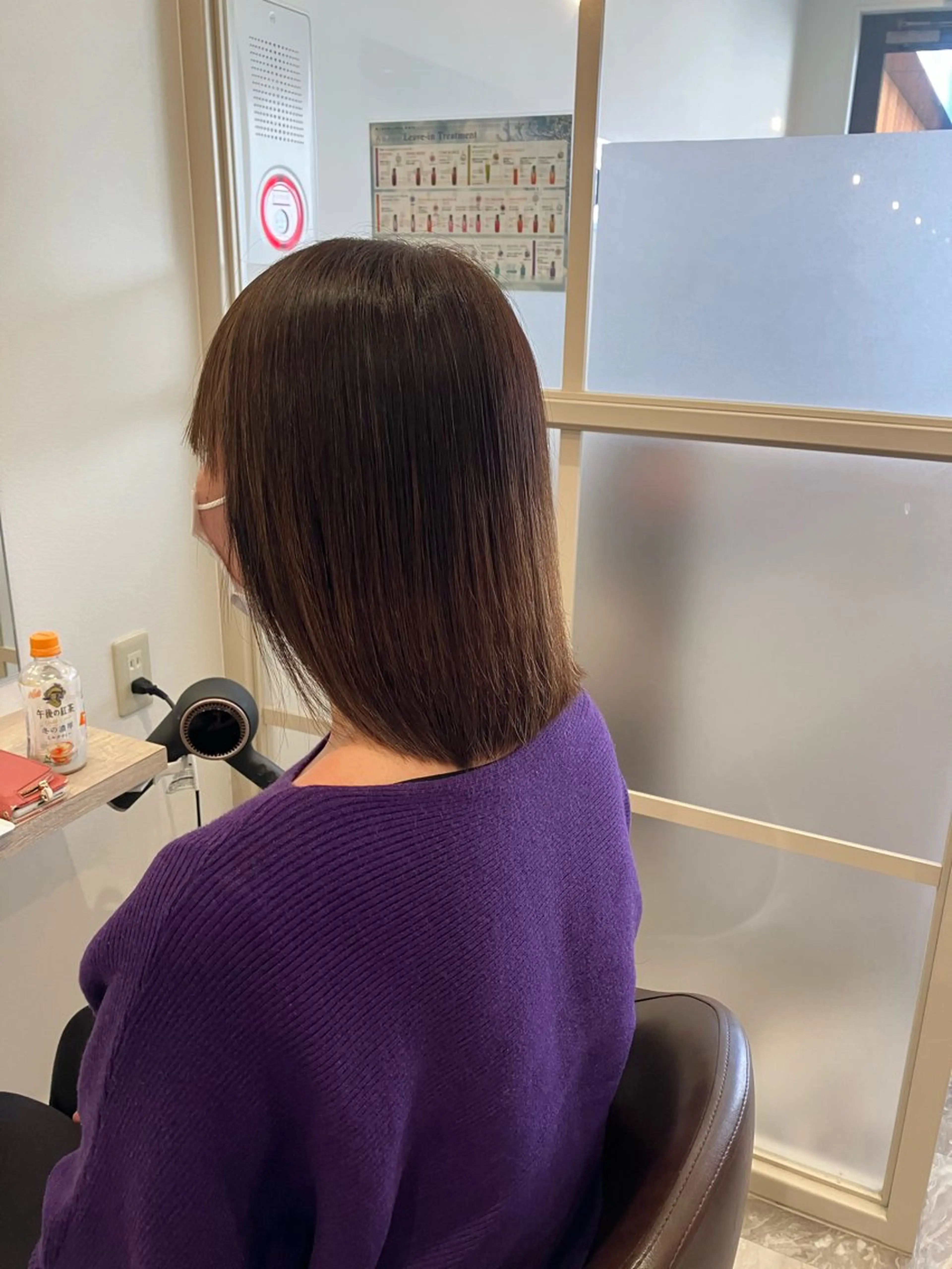 ミディアム 髪質改善 縮毛矯正 カット ヘアカラー 縮毛矯正 ブリーチ毛縮毛矯正 長谷川のヘアスタイル