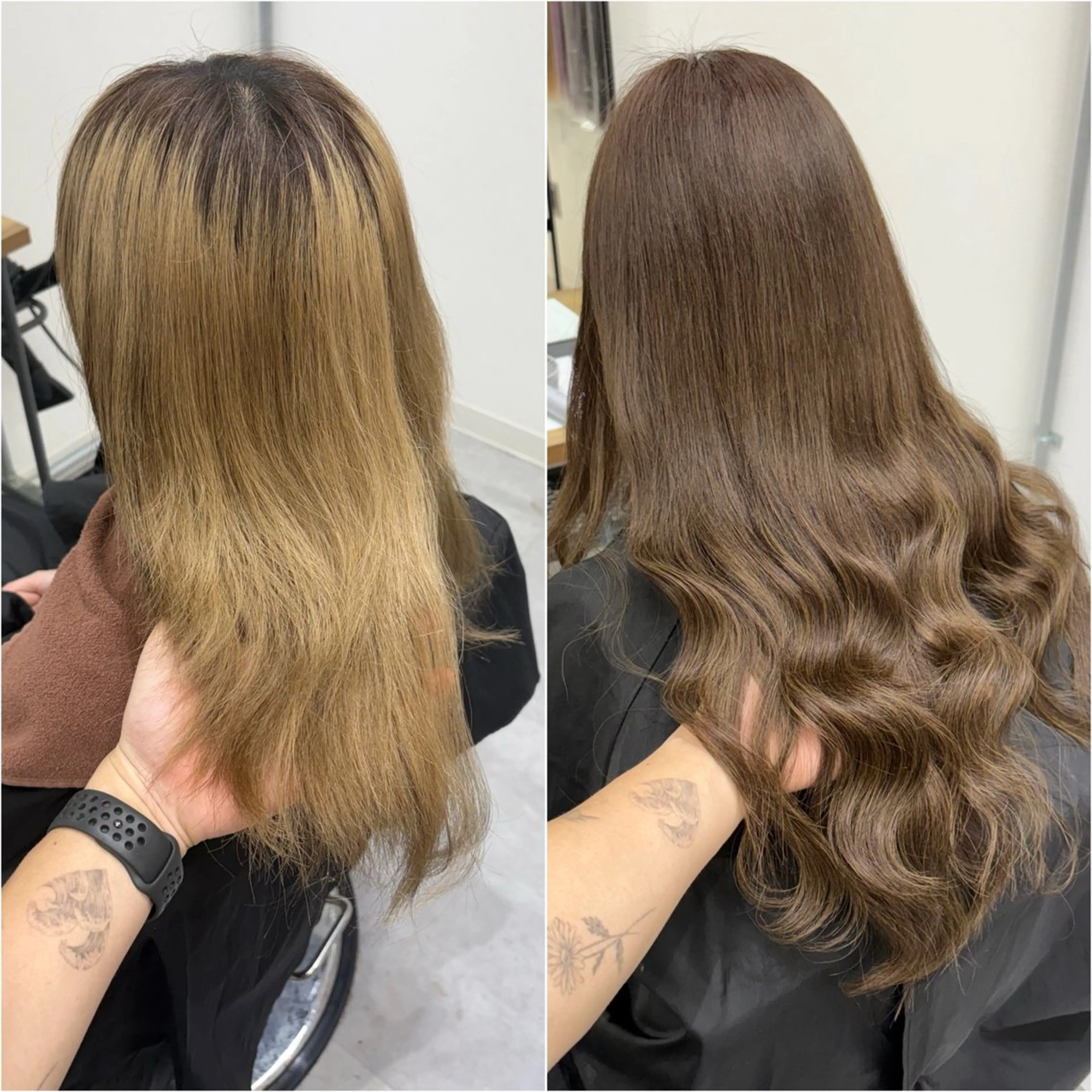 ロング カラー ロング ヘアカラー エクステ 池袋🧡ダブルカラー /馴染ませエクステのヘアスタイル