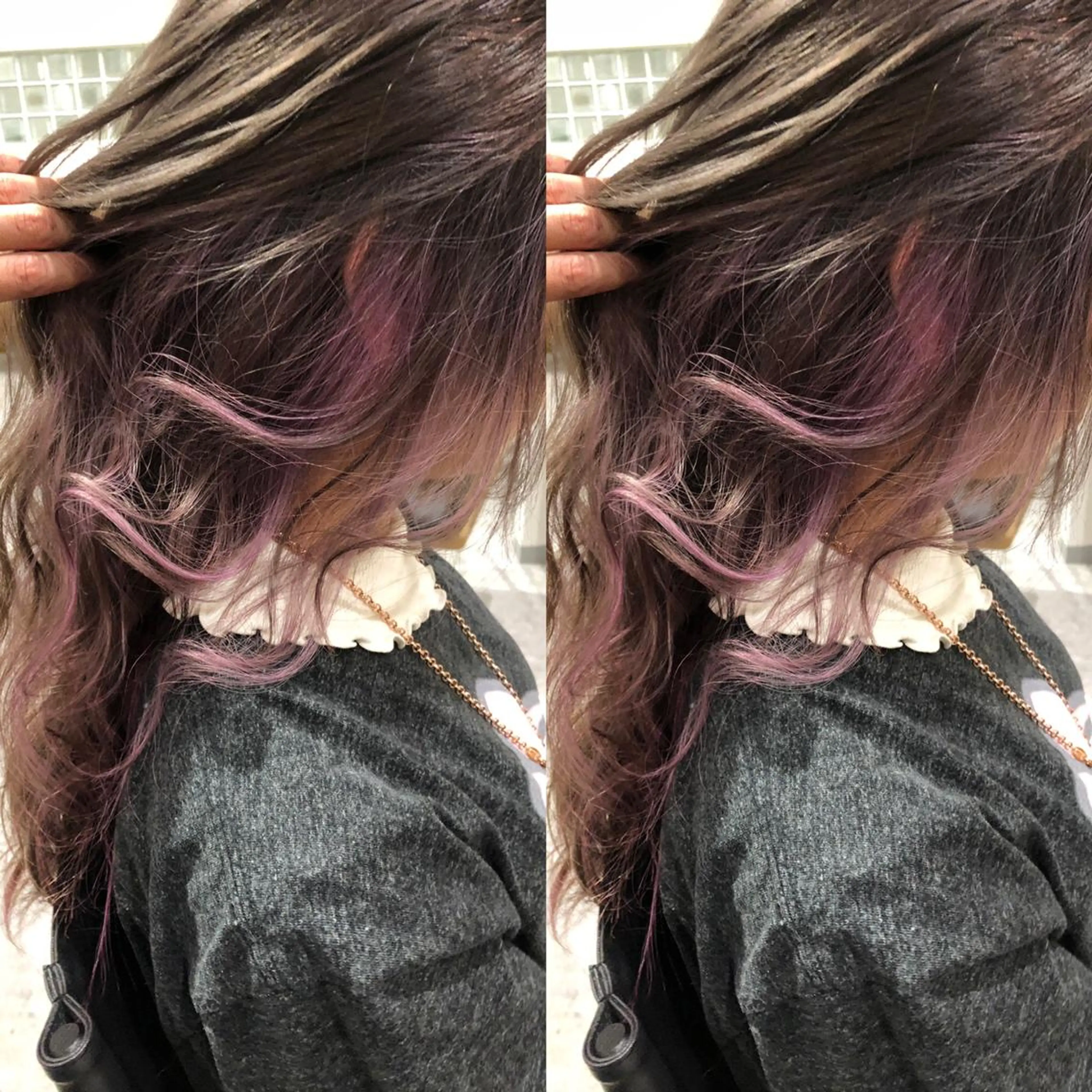 ミディアム カラー ピンクカラー kalahair salon ブリーチのヘアスタイル