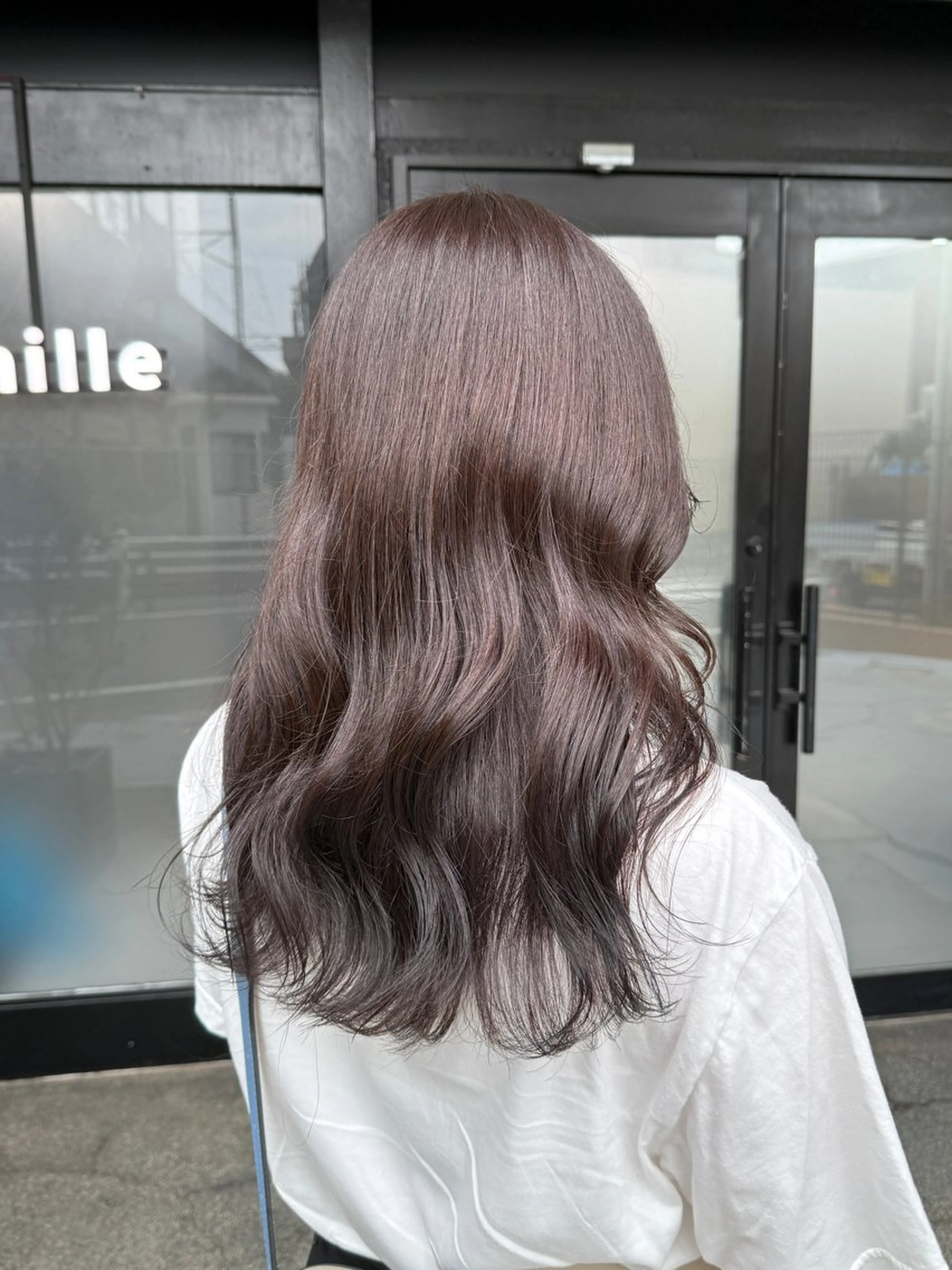 セミロング カラー ヘアカラー 透明感カラー/パーマ 🌀アオノアユミのヘアスタイル