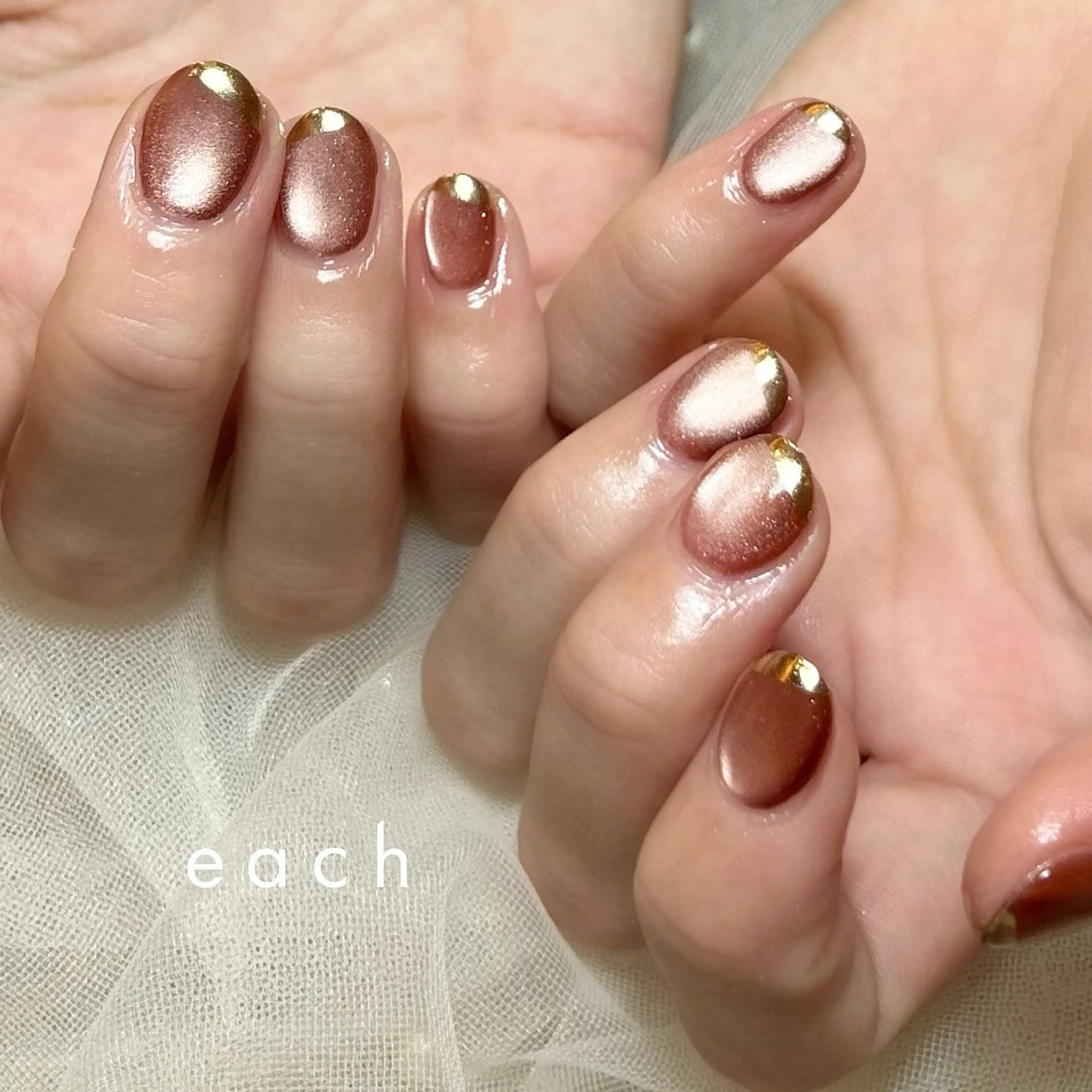 ネイル マグネットネイル 𝒆𝒂𝒄𝒉 kanako 🕊のネイルデザイン