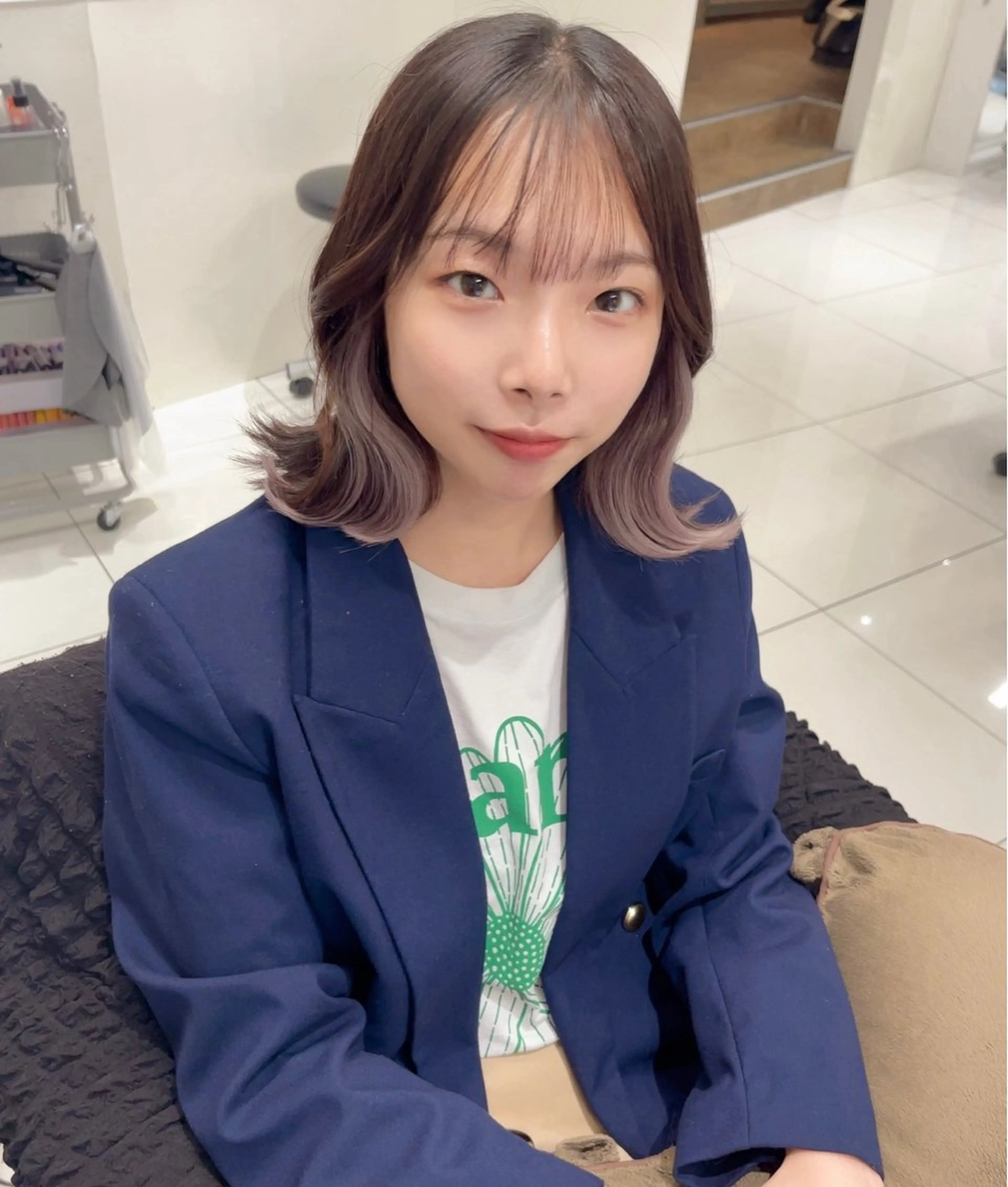 ミディアム エクステ エクステ りおな/エクステ /ミルクティーカラーのヘアスタイル