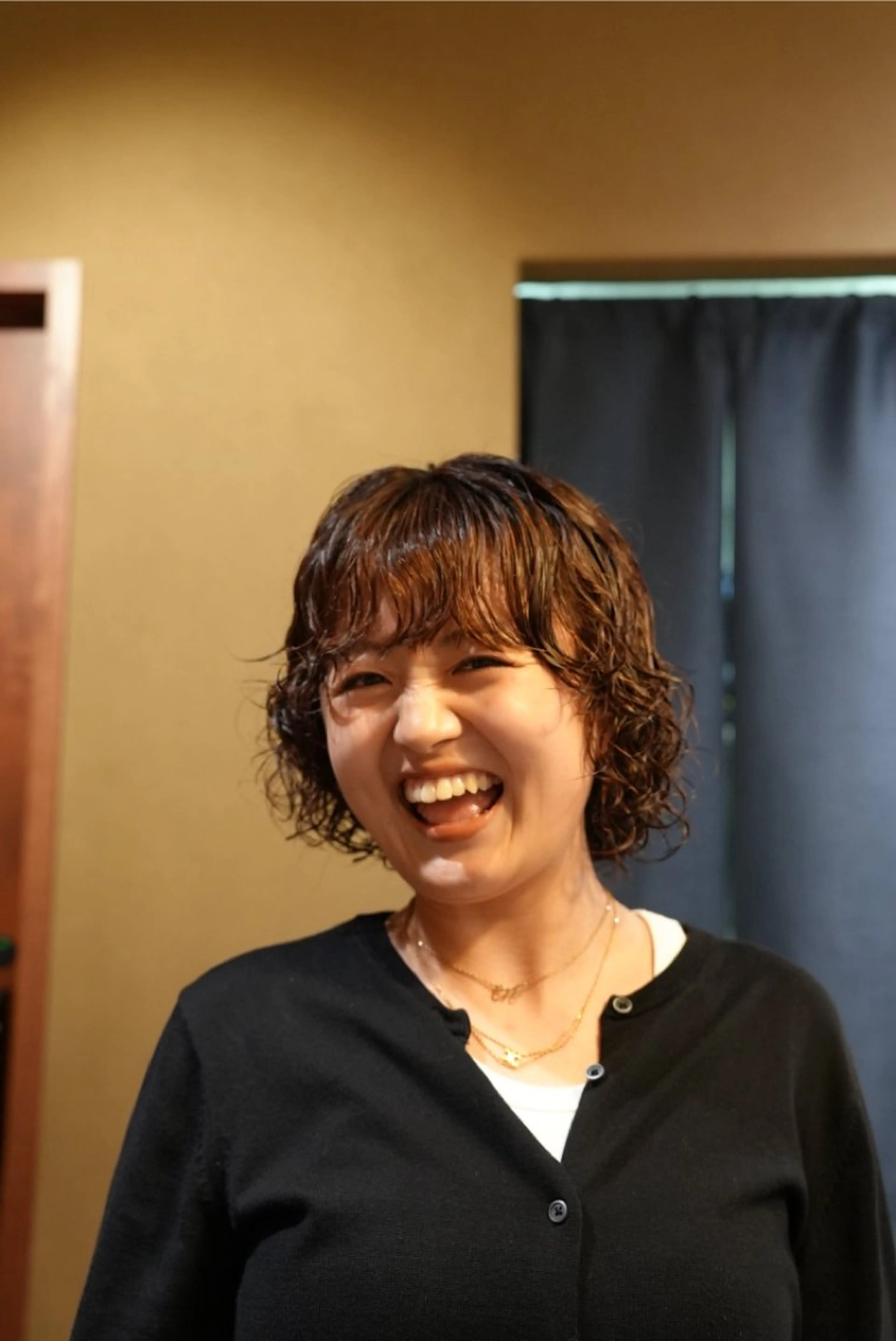 ミディアム カラー パーマ ミディアムパーマ メンズカット募集中☆ もえぴ☆*:.｡.のヘアスタイル