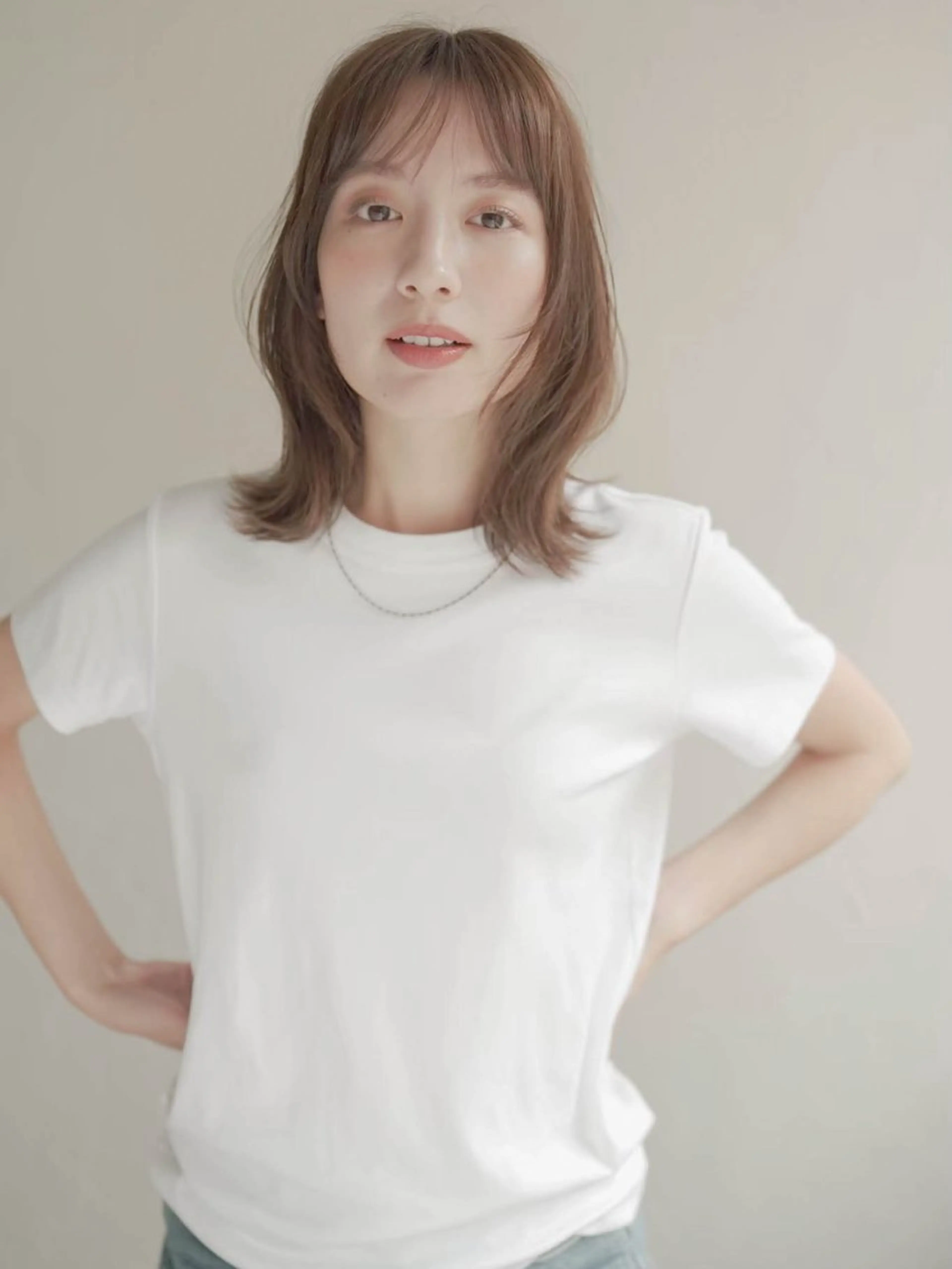 ミディアム カラー ベージュカラー レイヤーカット runru /muku.のヘアスタイル