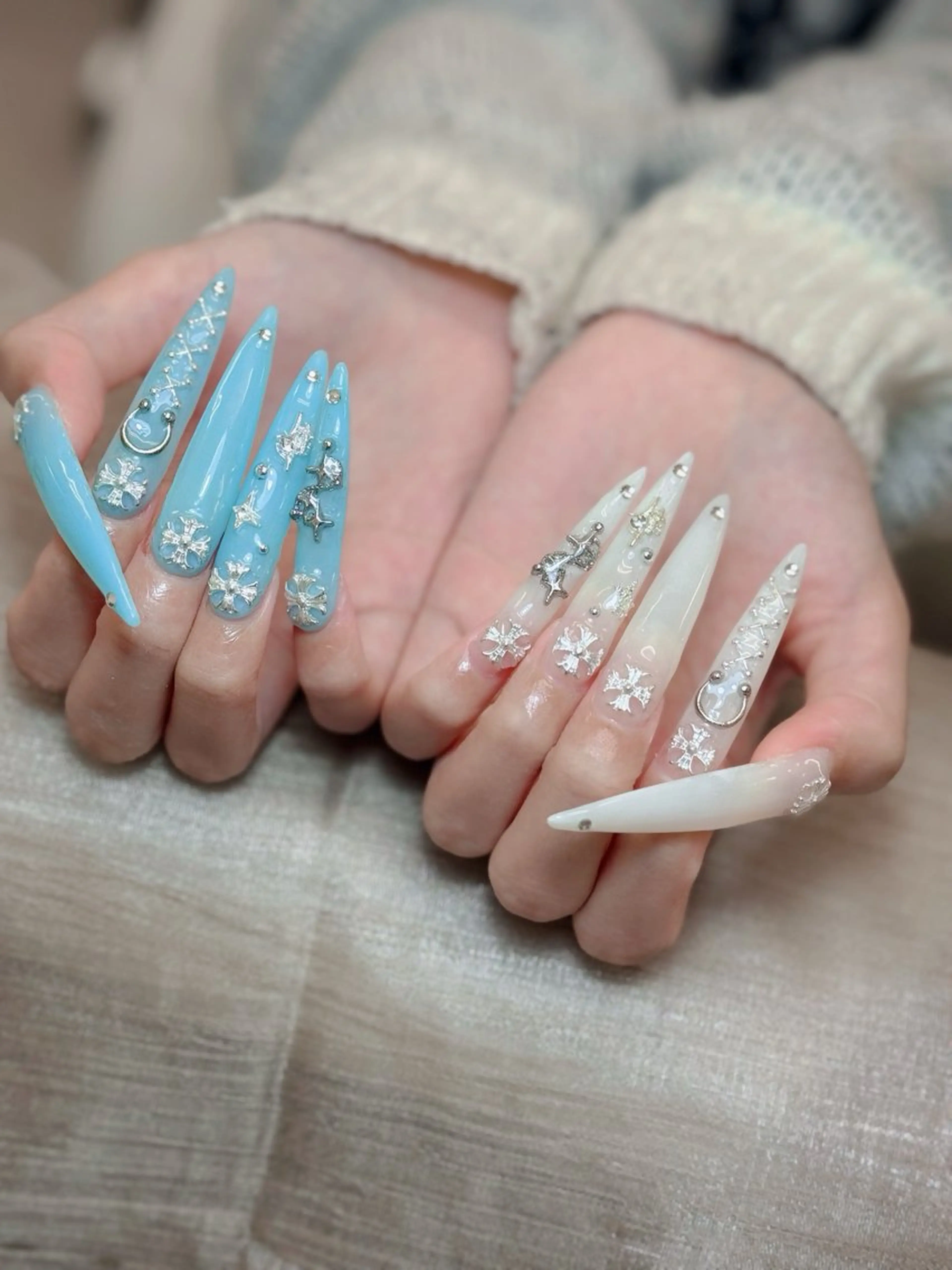 ネイル オーロラネイル チークネイル フットネイル フレンチネイル 韓国ネイル ハンドネイル Lumi Nail Salon所属・Lumi Nail 新大久保3‘のネイルデザイン