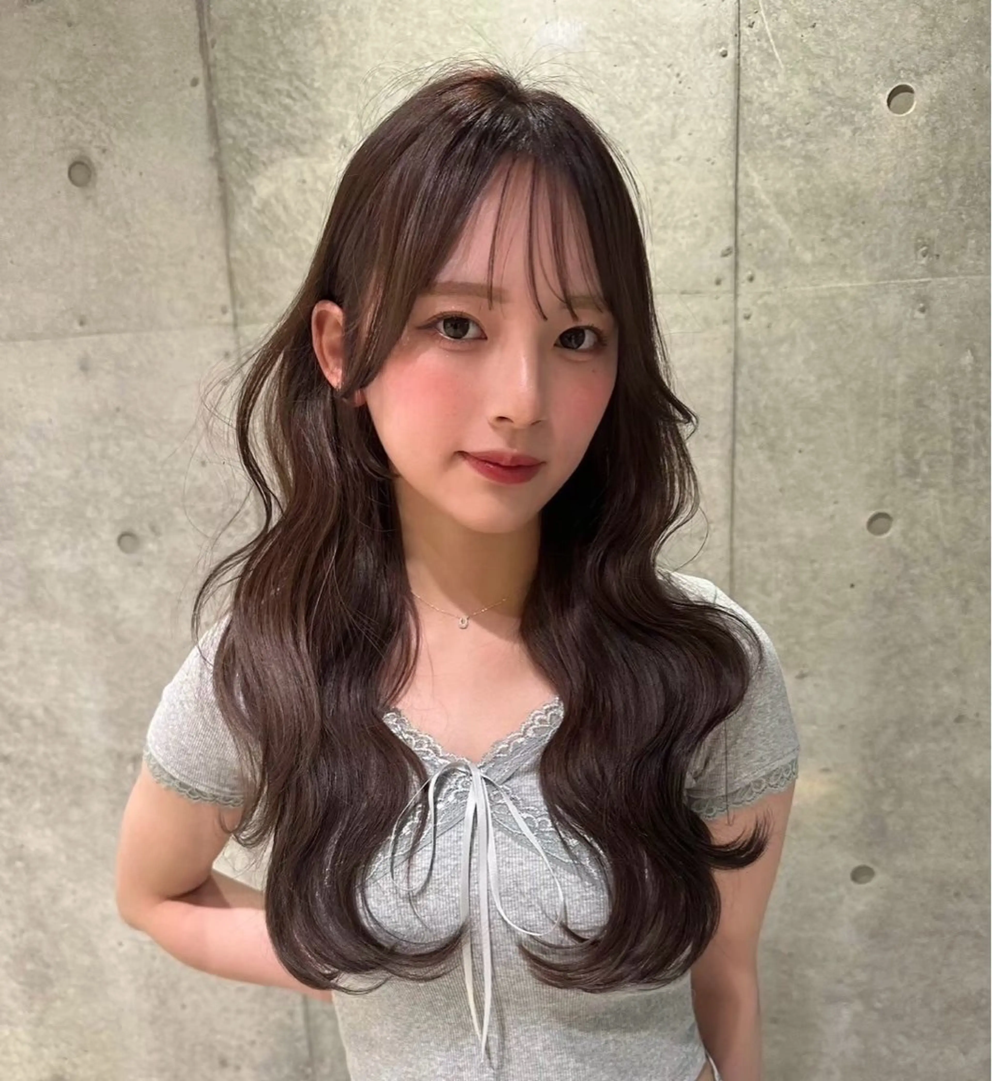 ロング チョコレートブラウン 髪質改善 韓国風ヘア ヘアカラー Lond Role所属・🎀透明感カラー shizuka🎀のヘアスタイル