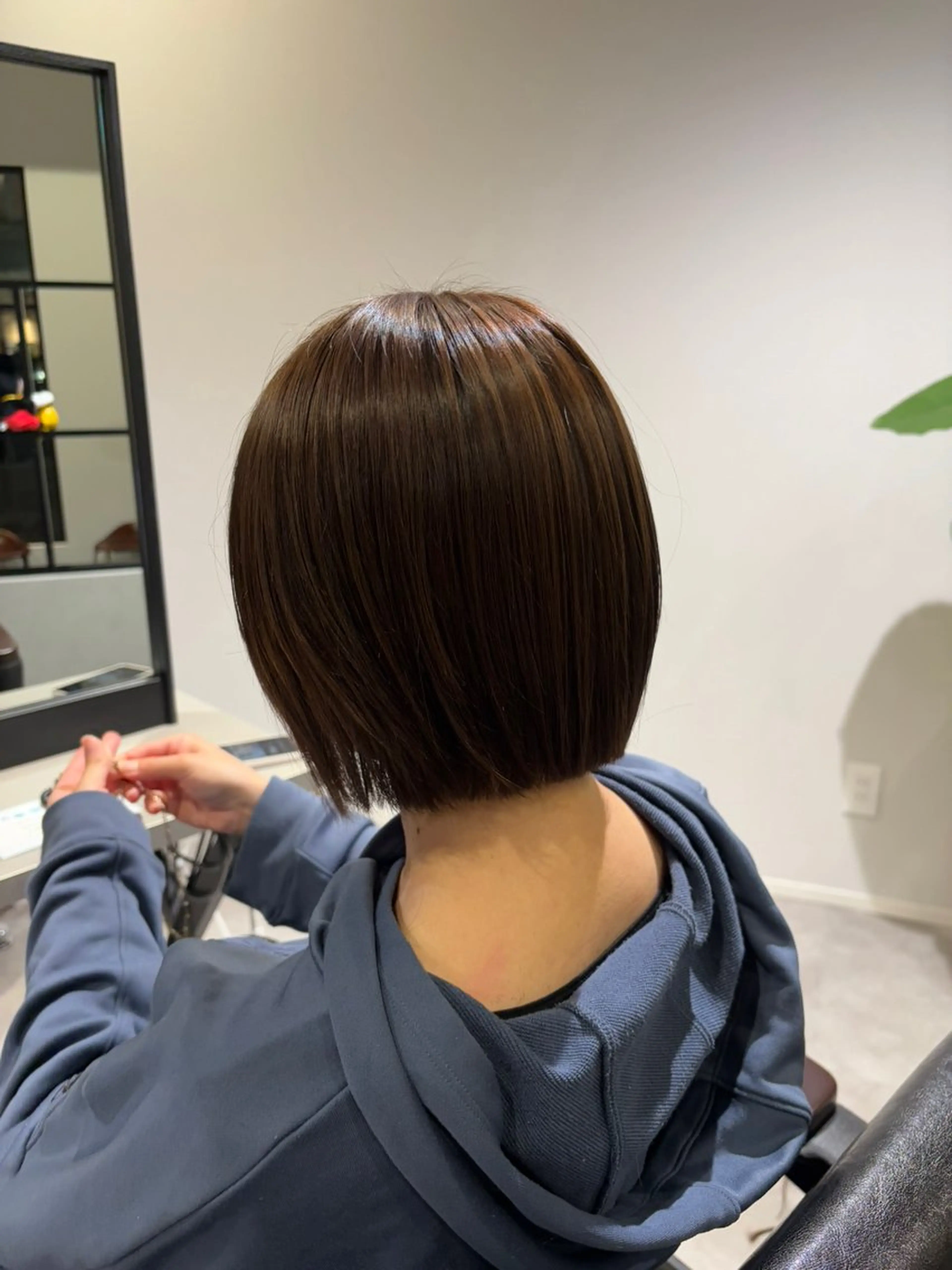 ミディアム カット ヘアカラー トリートメント 長尾ゆりの/ボブ/ ベージュ/ハイトーンのヘアスタイル