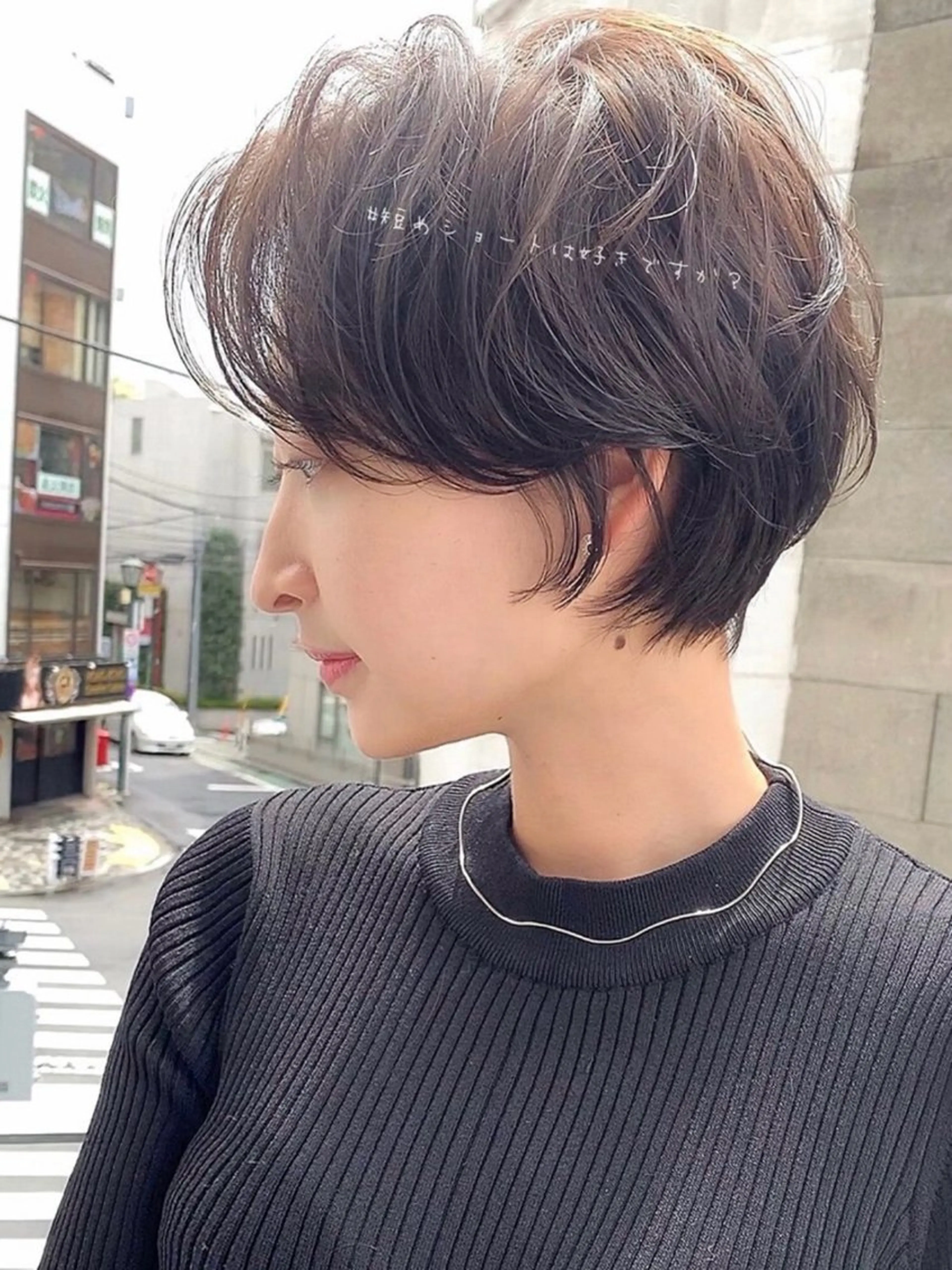 ショート ショートボブ ボブ かきあげバング 髪質改善 オン眉 i.Ehime所属・i.Ehime💫 齋藤  あつきのヘアスタイル