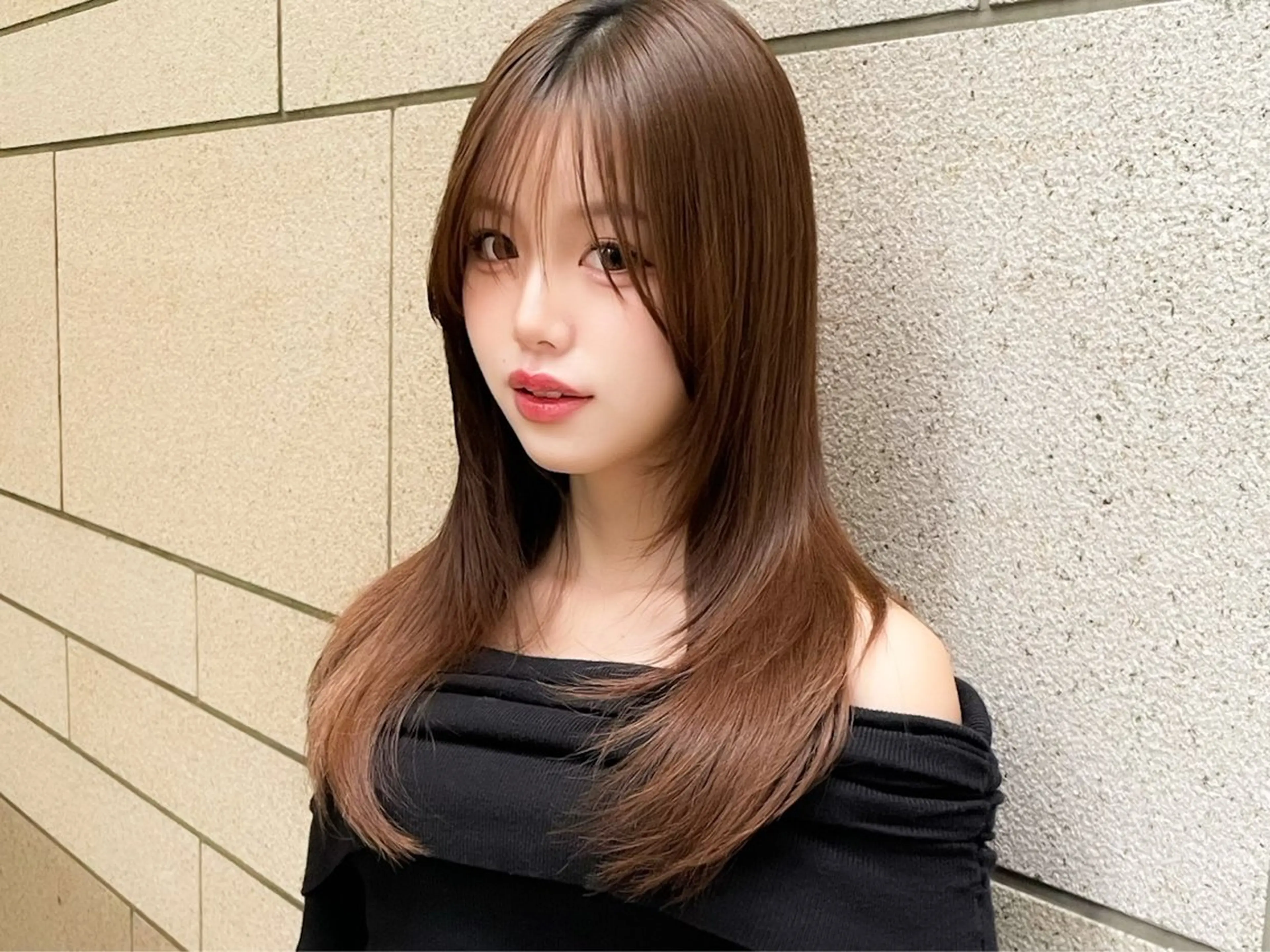 ロング 髪質改善 韓国風ヘア レイヤーカット ロング 縮毛矯正 カット トリートメント 美髪縮毛矯正🤍 髪質改善/Shinaのヘアスタイル
