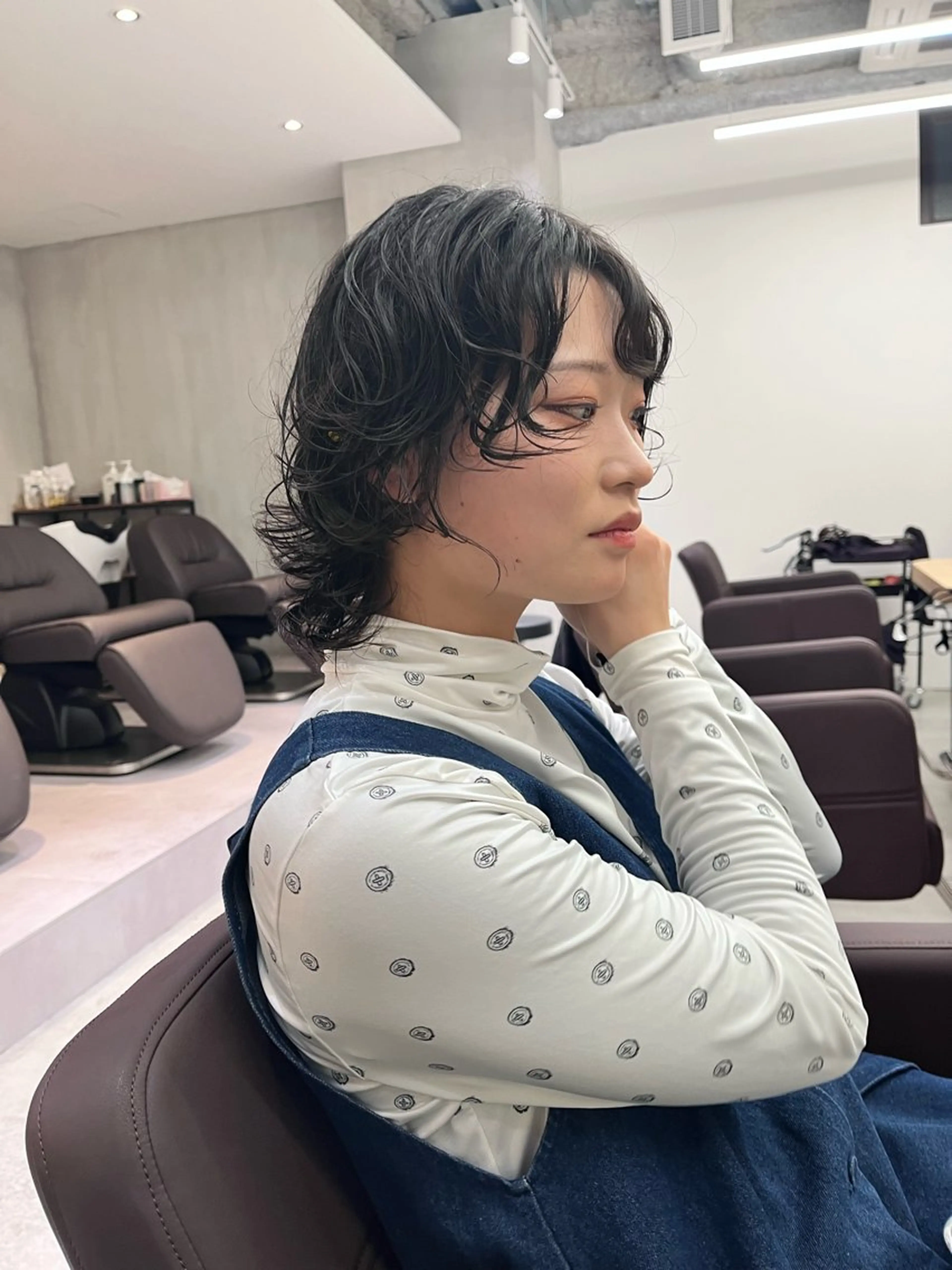 ミディアム パーマ ミディアムパーマ ウルフカット カット パーマ 原宿パーマ kazuのヘアスタイル