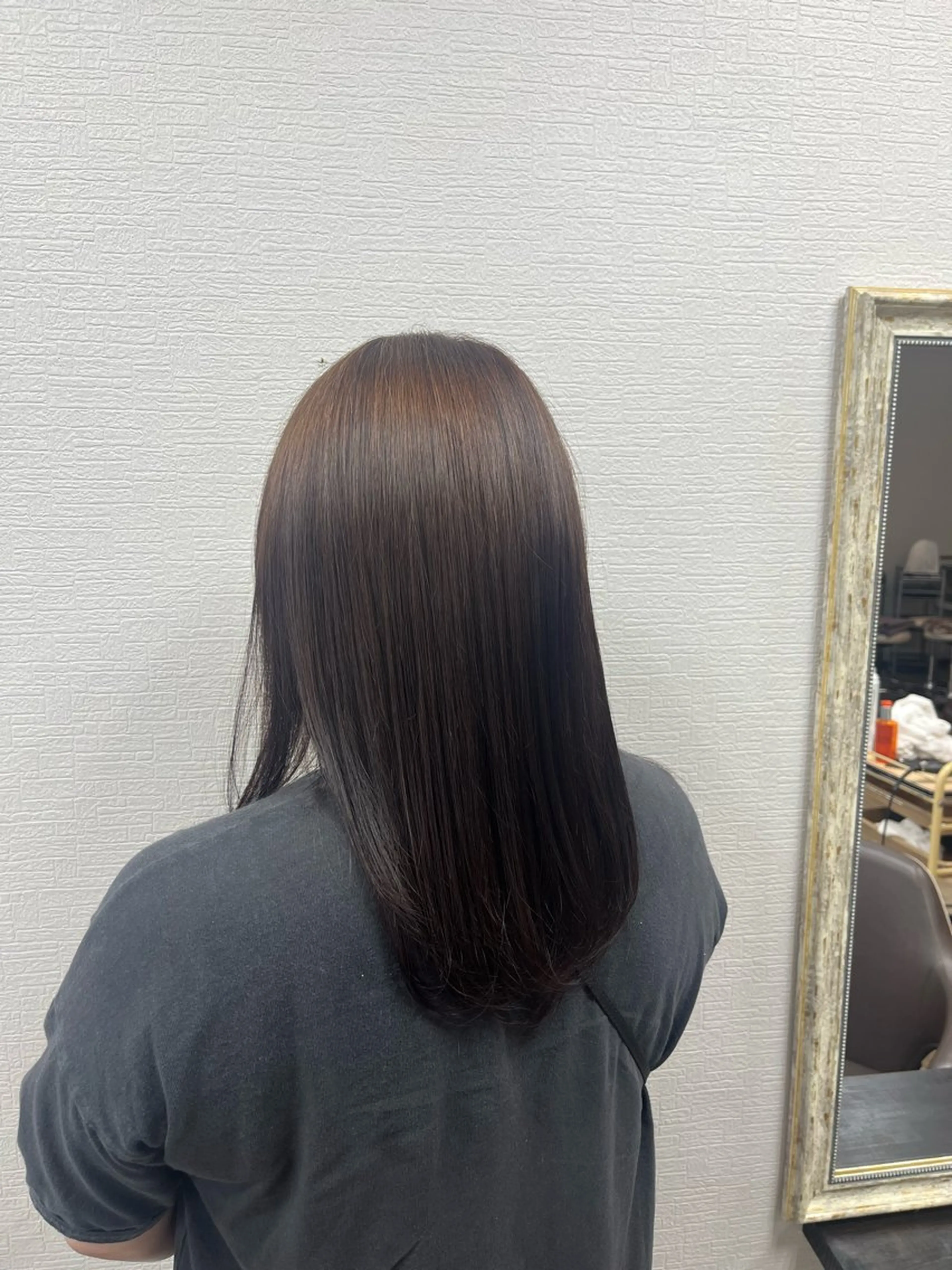 ミディアム カラー ブラウンカラー 日下 なるみのヘアスタイル