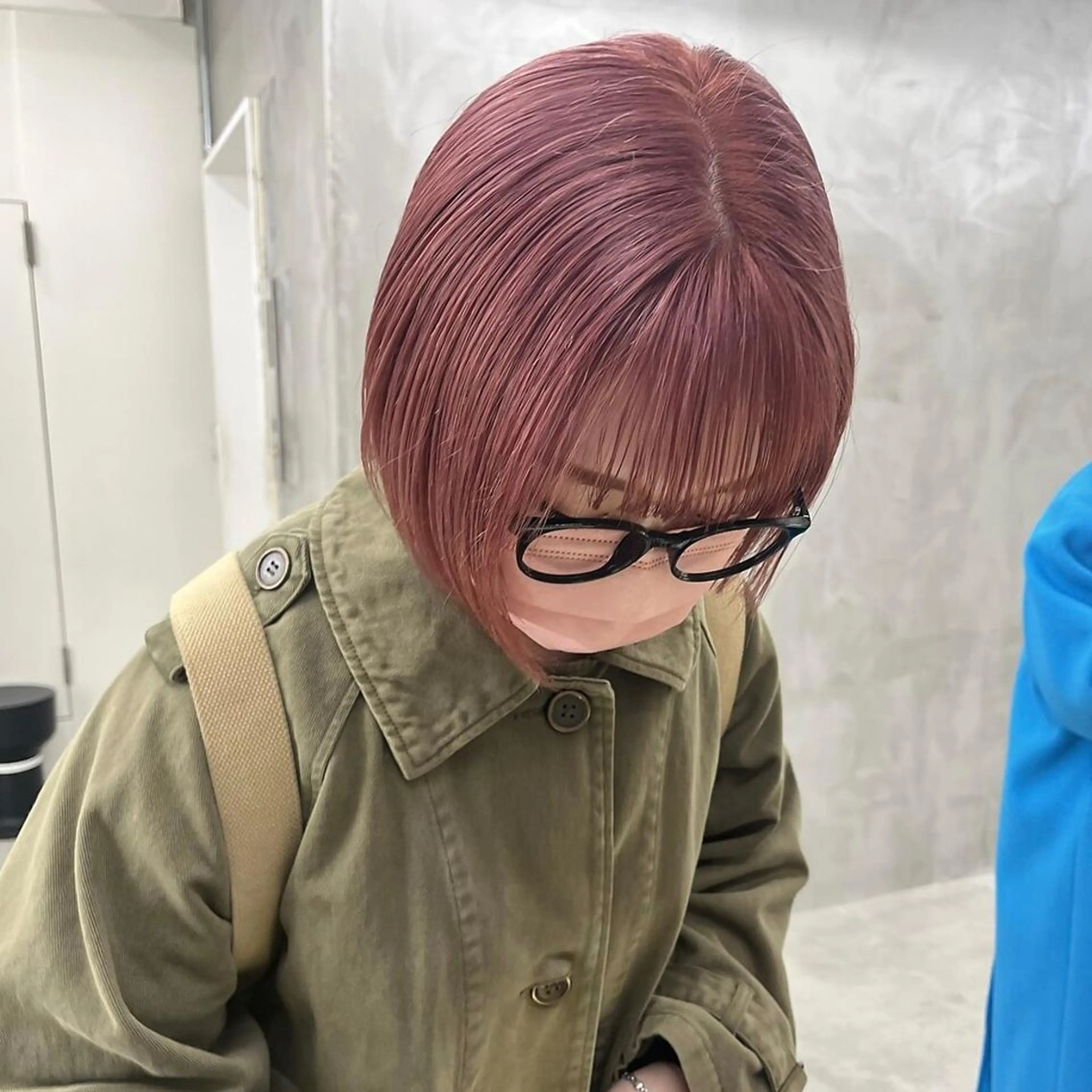 ショート カラー ピンクカラー yiye 青山所属・無料カットモデル募集 🌱ひょうがのヘアスタイル