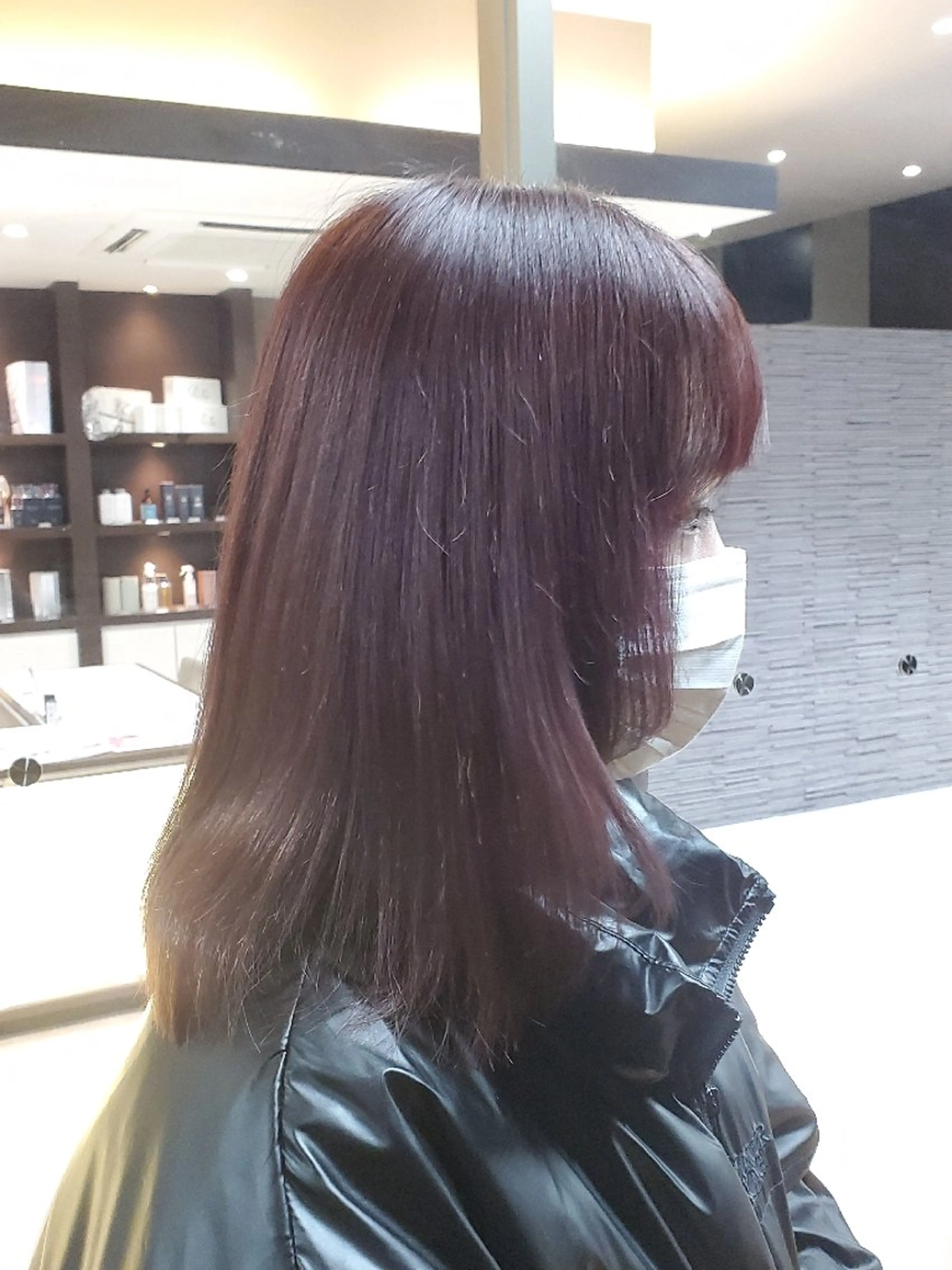 ミディアム カラー ブラウンカラー ピンクカラー ピンクブラウン 顔周りカット 韓国風ヘア カット ヘアカラー JAPAN本店所属・吉川 竜生のヘアスタイル