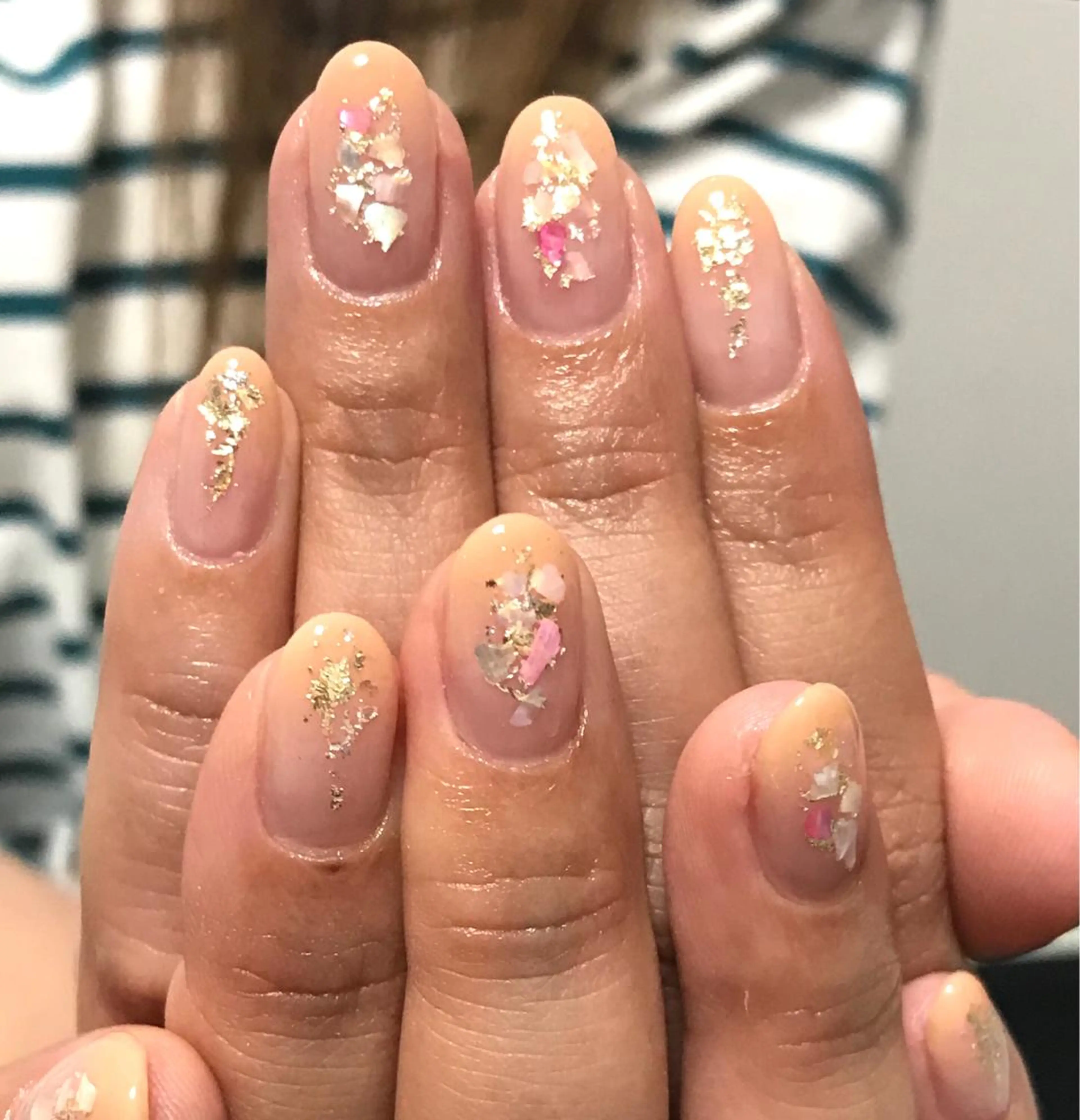 ネイル グラデーション オフィスネイル シンプルネイル ステラ marikominoのネイルデザイン