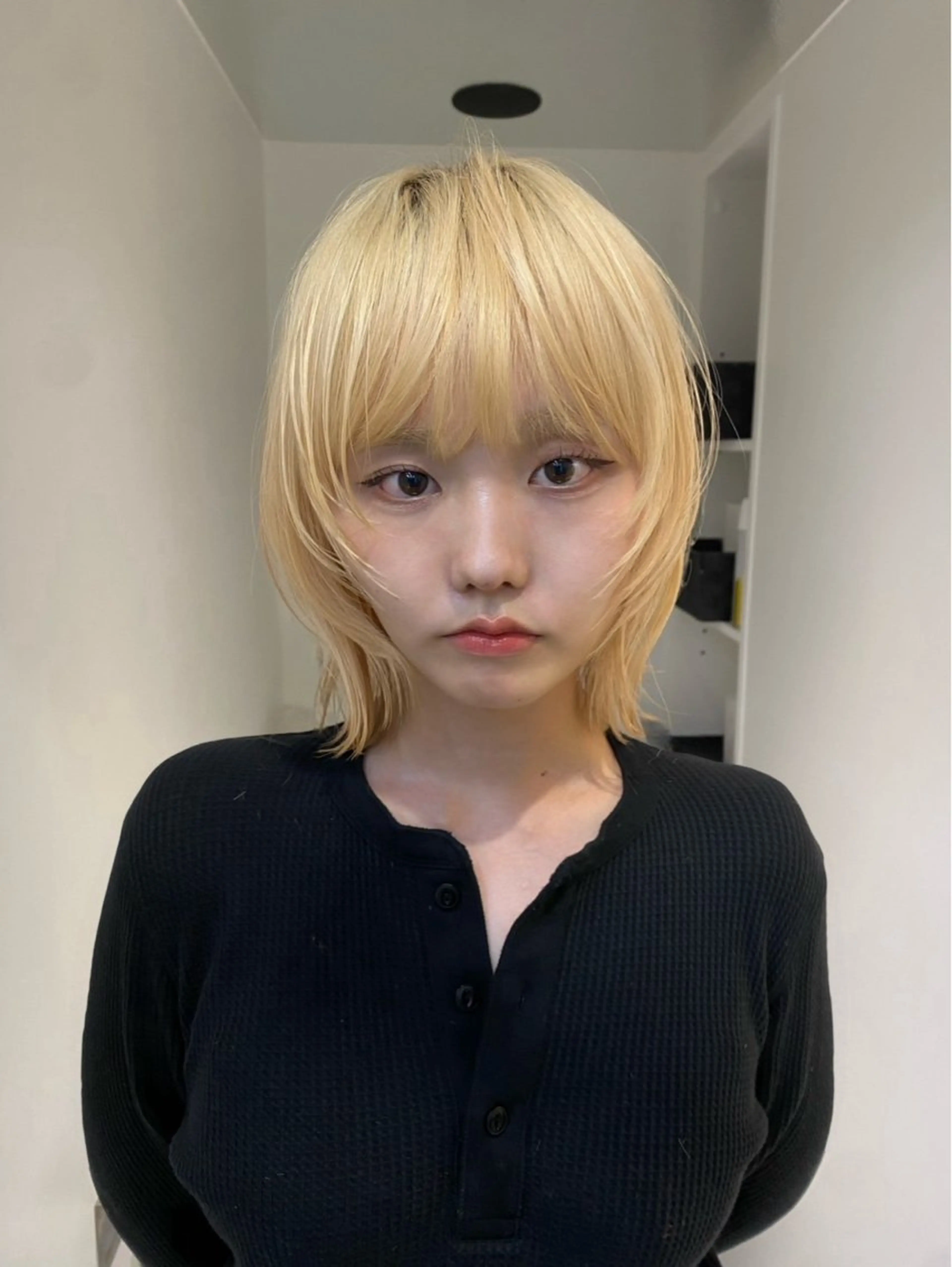 ミディアム カラー ヘアカラー ヒガセ コハのヘアスタイル