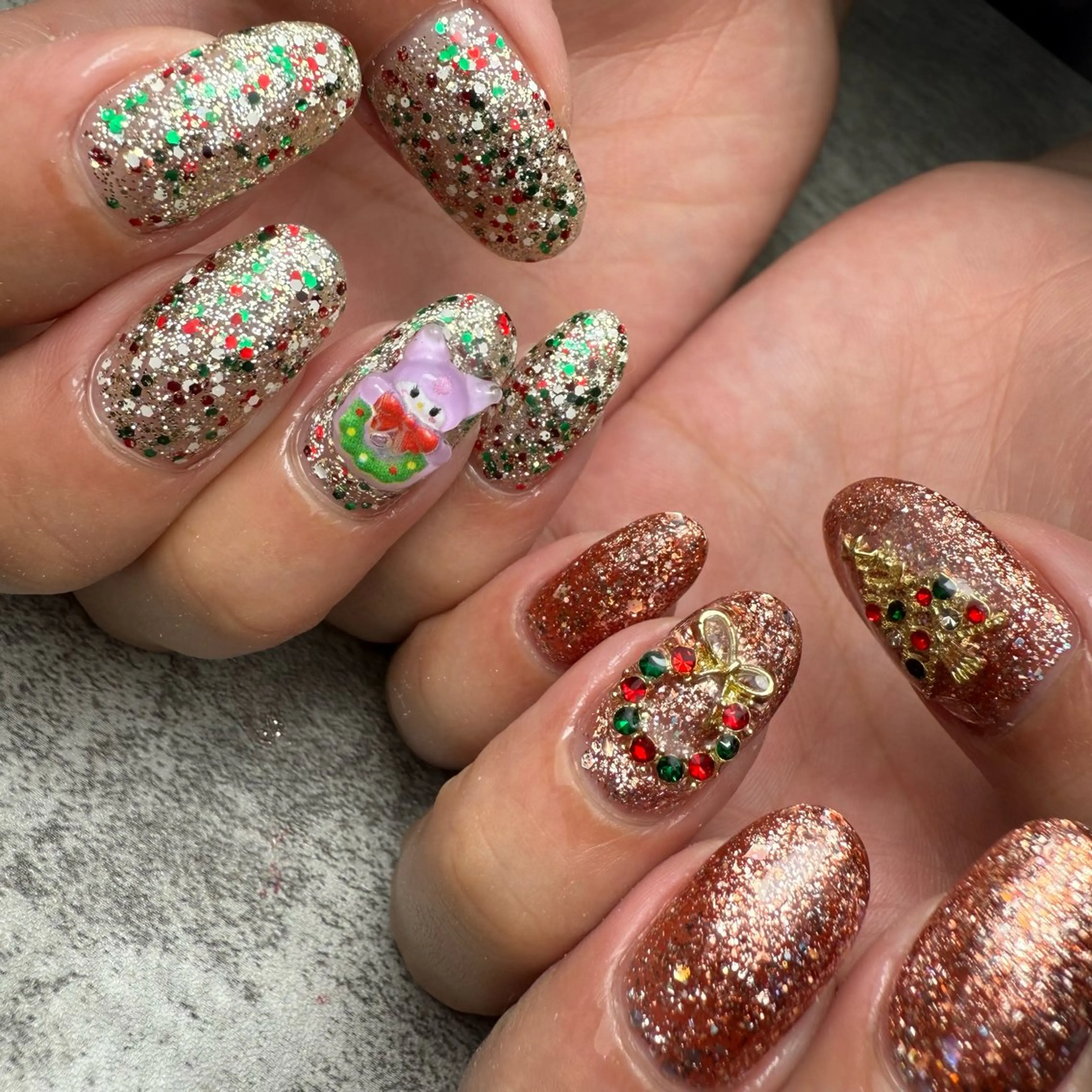 ネイル 冬ネイル クリスマス ハンドネイル yuki nail...のネイルデザイン