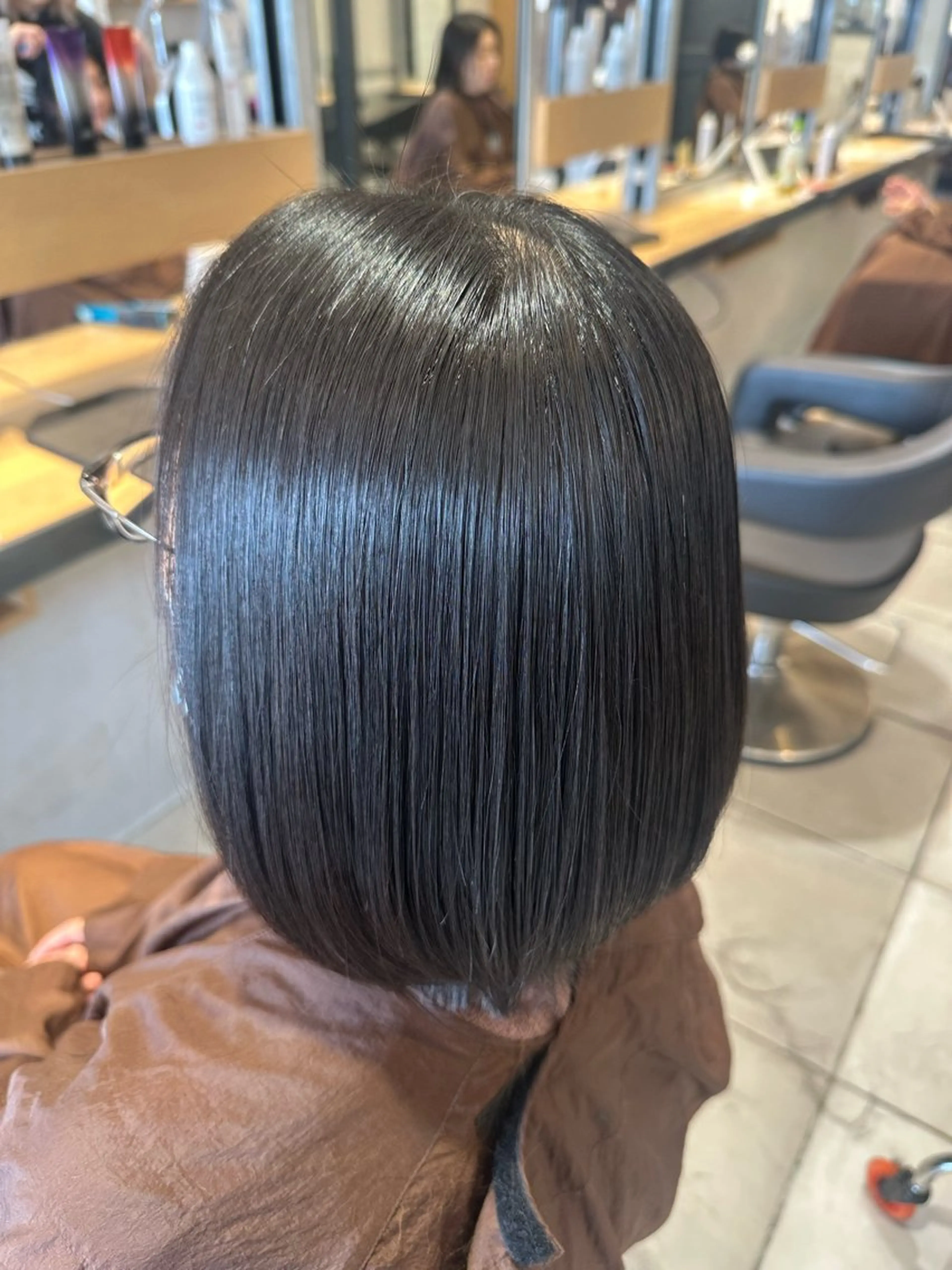 ショート 縮毛矯正 フクイ ミユのヘアスタイル
