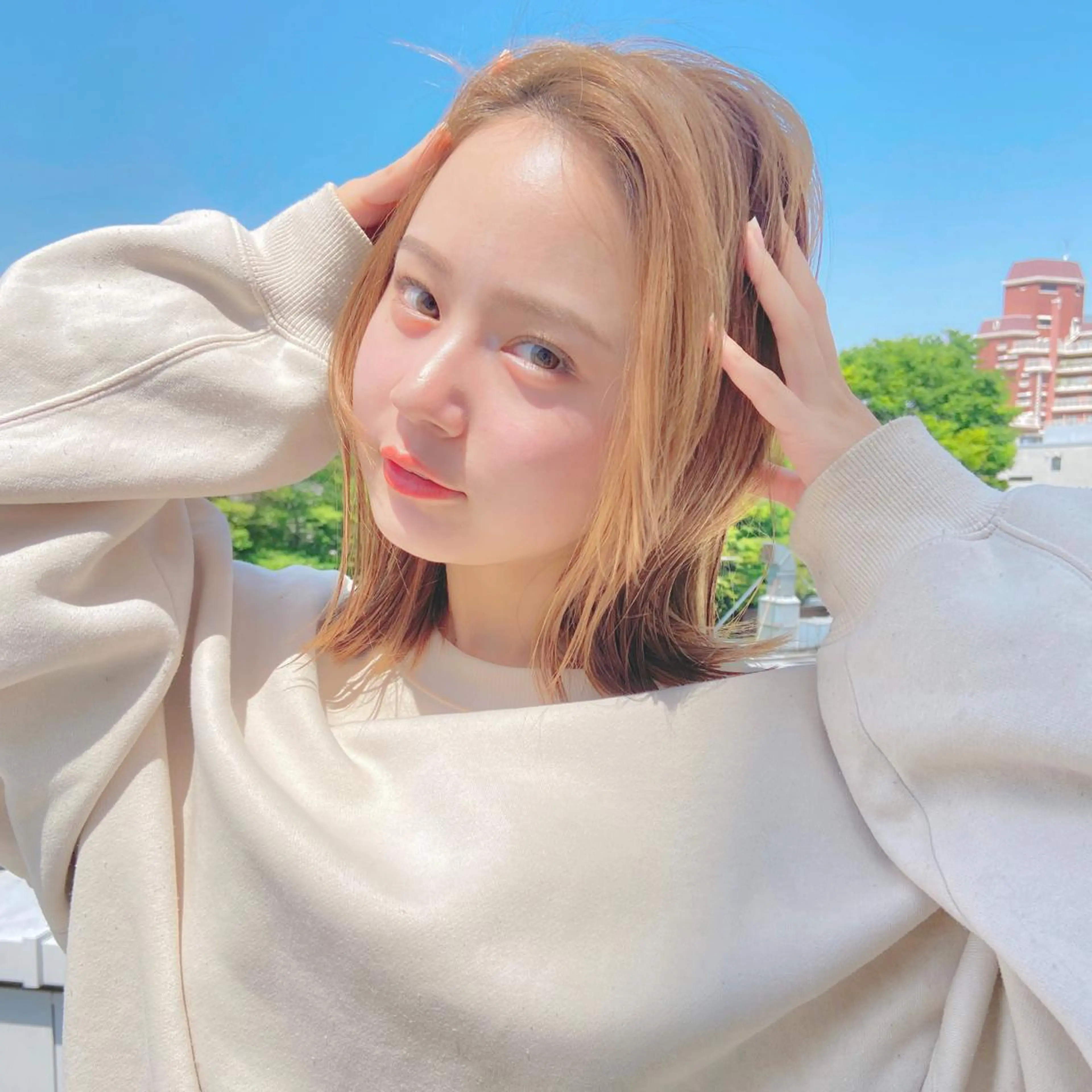 ミディアム カラー ヘアアレンジ カット ヘアカラー トリートメント ヘアセット レイヤーカット指名 No.1💖マユカのヘアスタイル