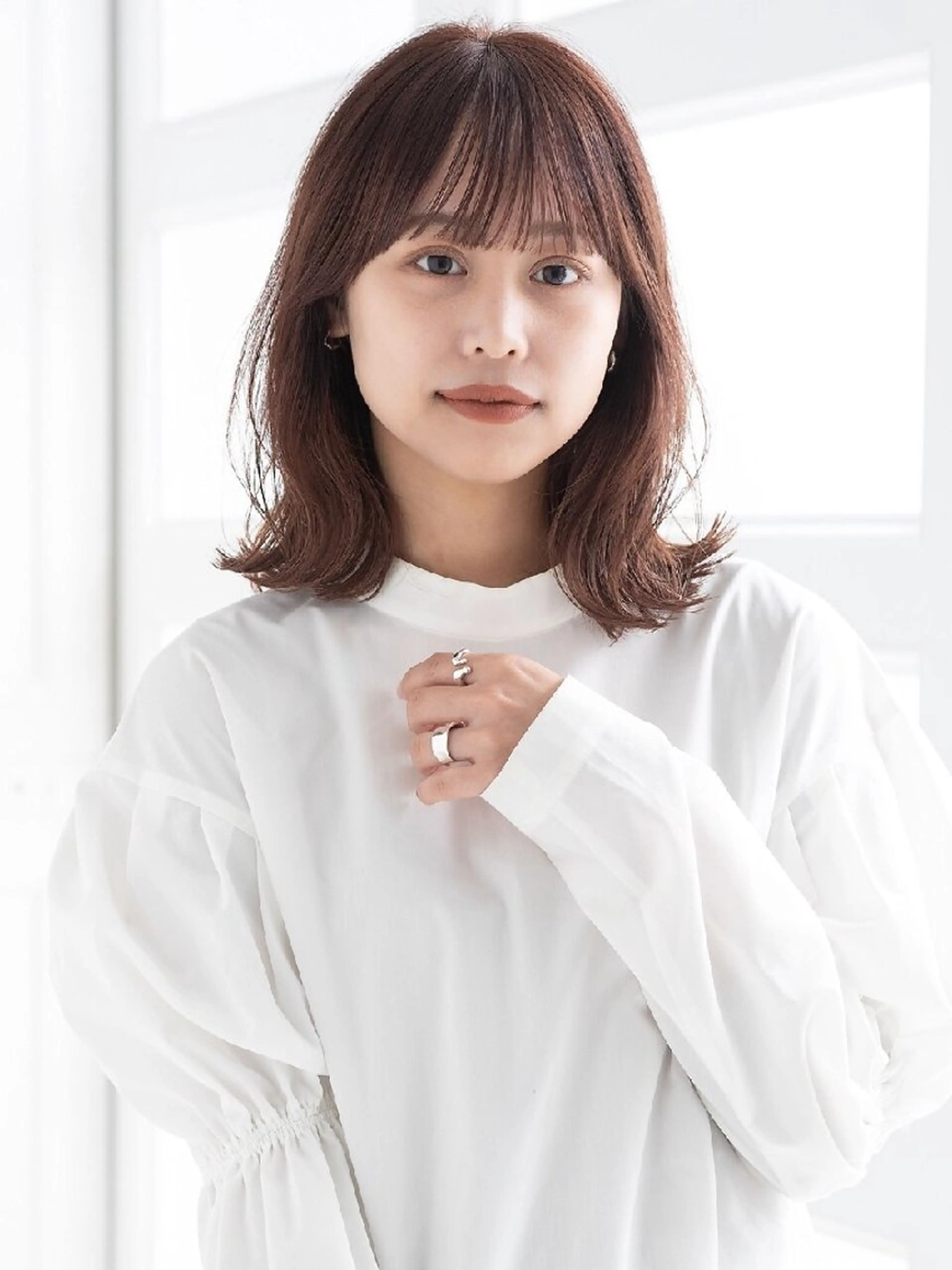 ミディアム カラー くびれヘア 小顔カット カット ヘアカラー トリートメント 自由が丘×似合わせ ディレクター枦山大将のヘアスタイル