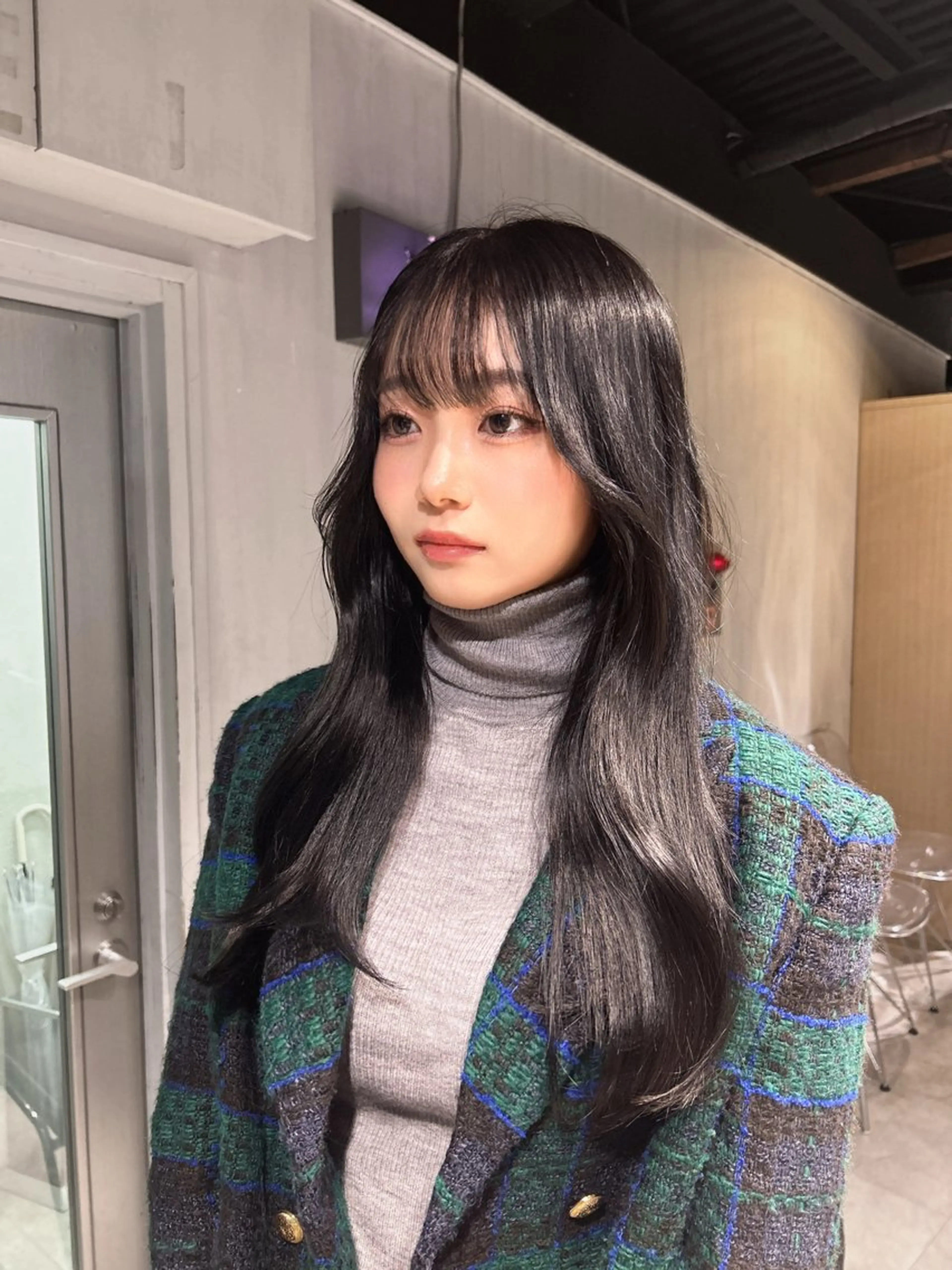 ロング 韓国風カラー 姫カット 韓国風ヘア レイヤーカット ワンホンレイヤー MEI🎀垢抜けカラ ー🎀韓国styleのヘアスタイル