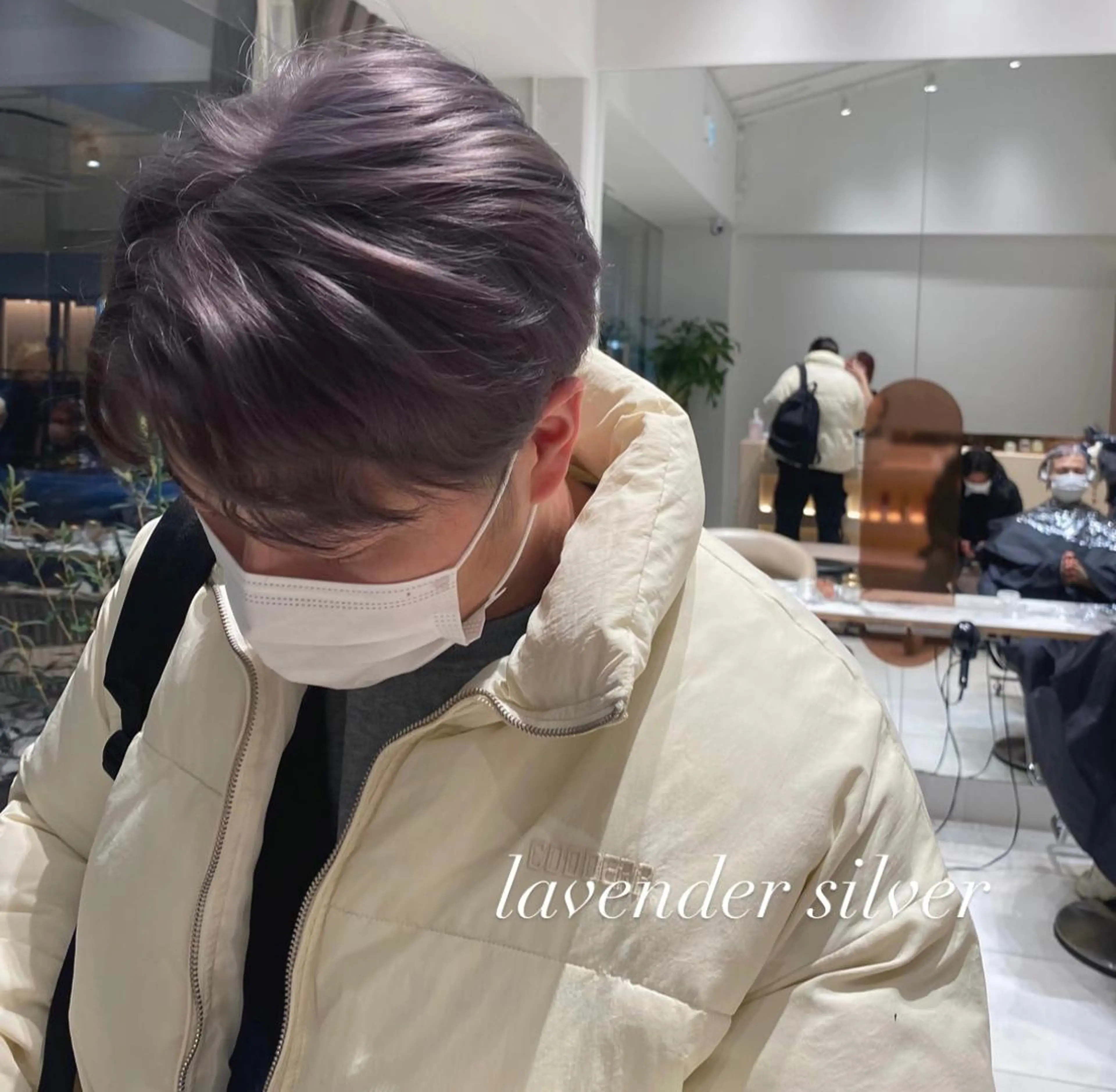 カラー メンズ ラベンダーカラー シルバー 【MARCIE】 miyabiのヘアスタイル